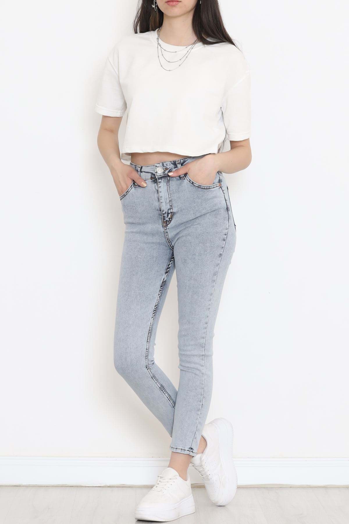 Süper Likra Kot Pantolon Açıkmavi3 - 9815.1431. resmi