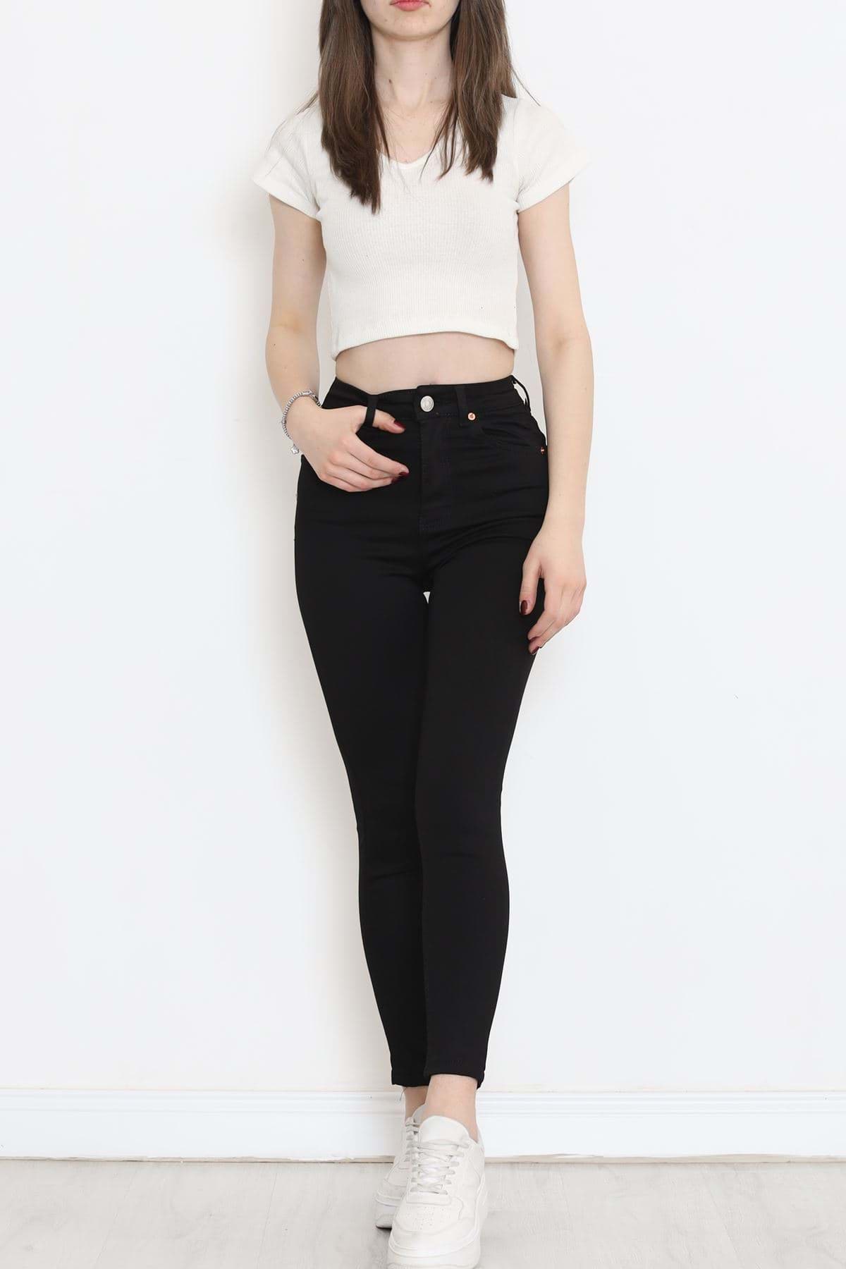 Dar Paça Kot Pantolon Siyah1 - 10801.1431. resmi