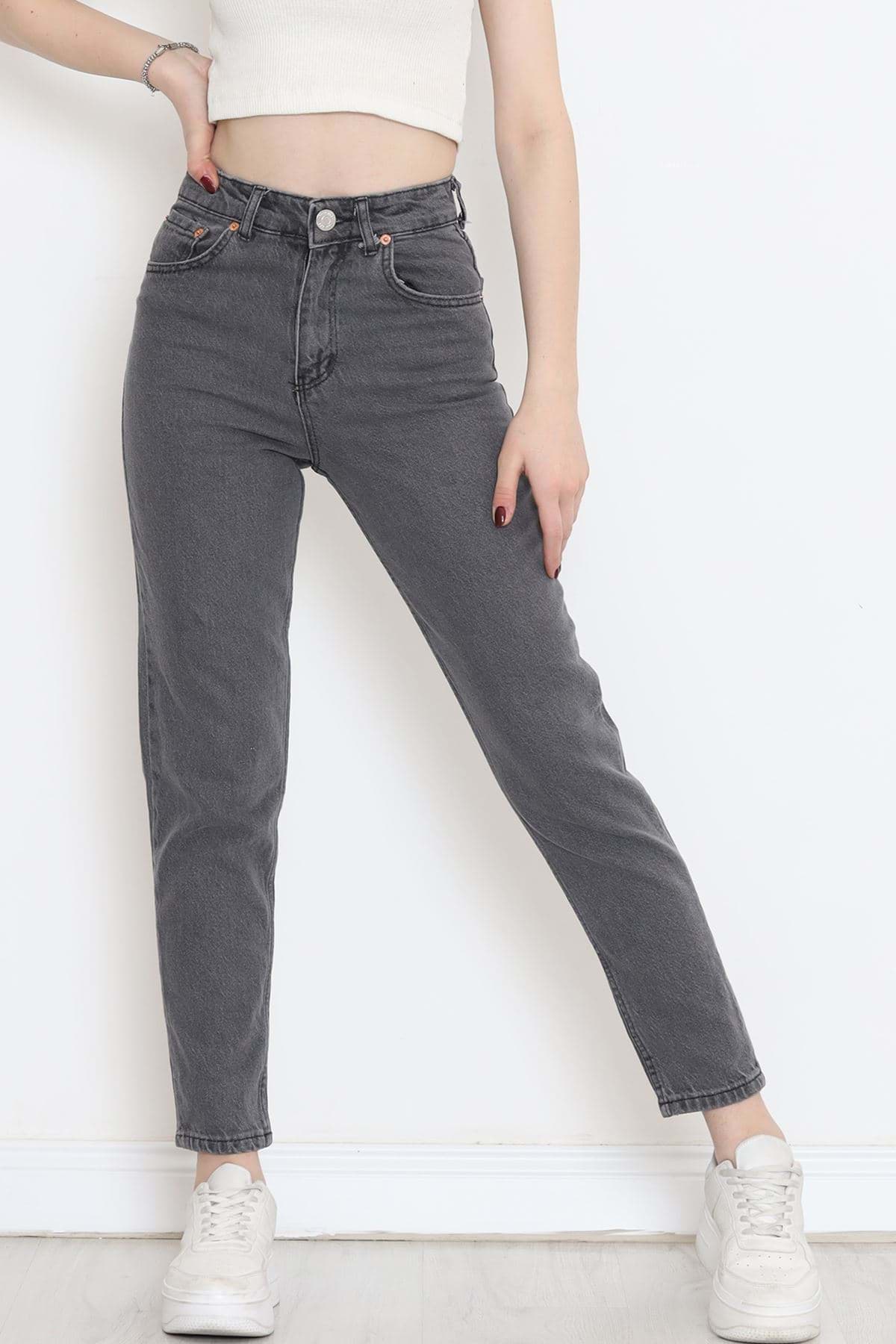 Boyfriend Kot Pantolon Gri - 18222.1431. resmi