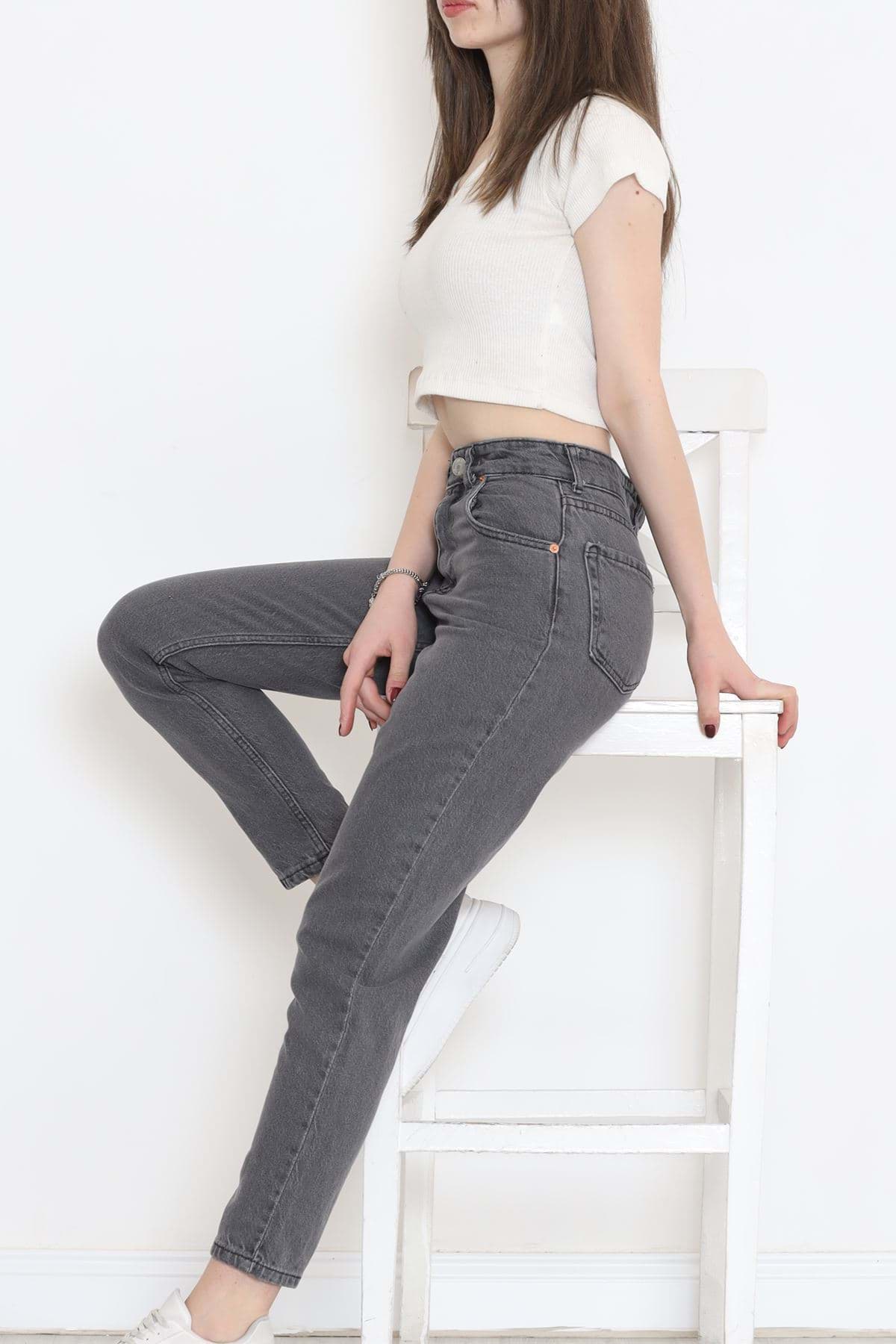 Boyfriend Kot Pantolon Gri - 18222.1431. resmi