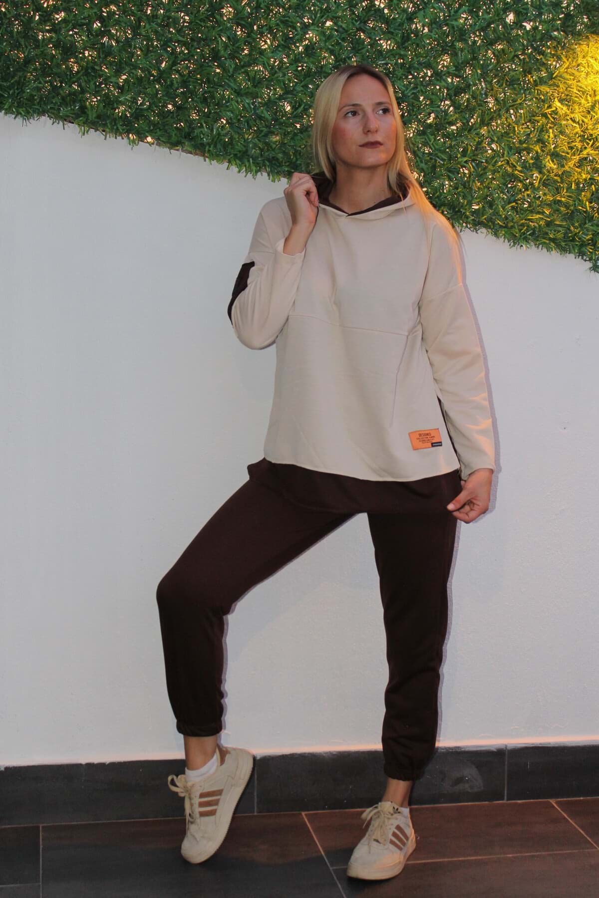 Armalı Eşofman Takımı Kahverengi - 1908.135. resmi