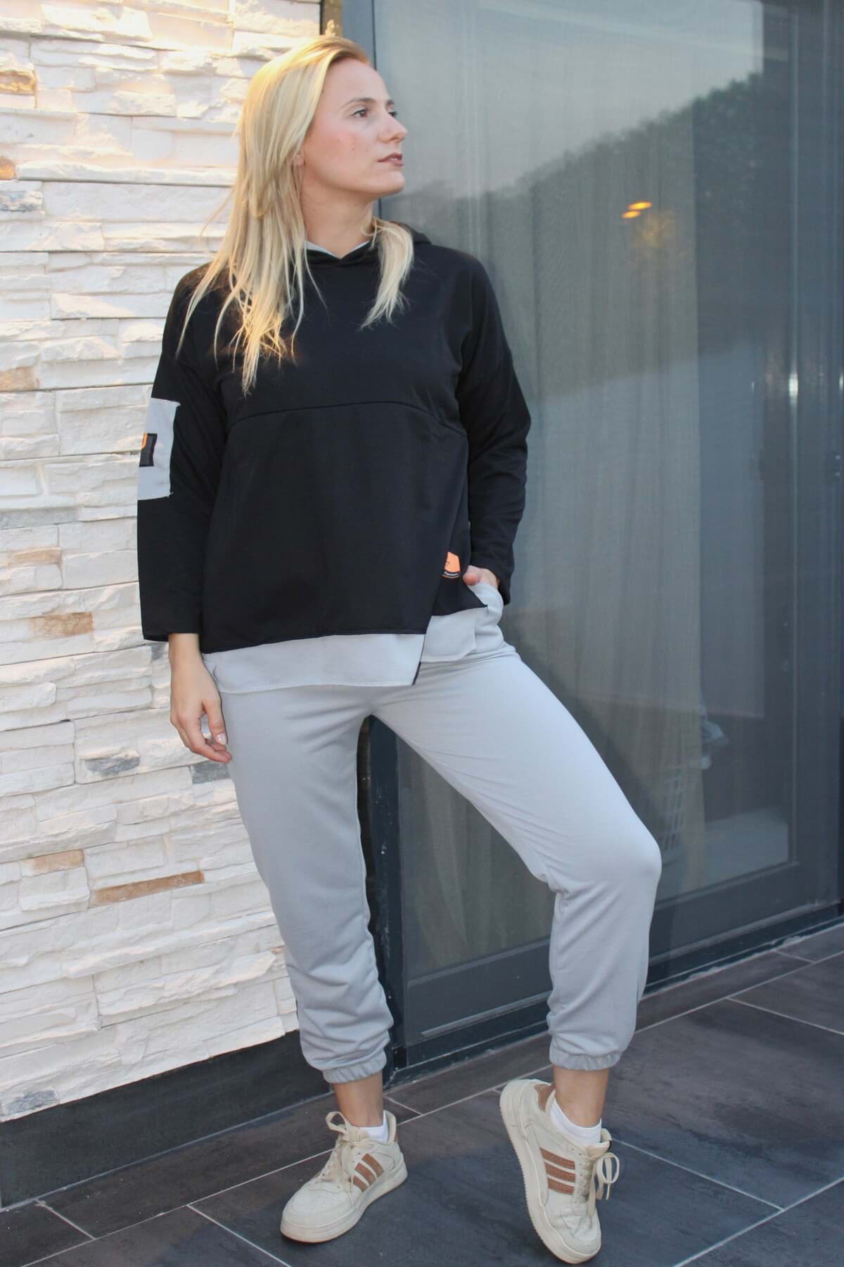 Armalı Eşofman Takımı Siyahgri - 1908.135. resmi