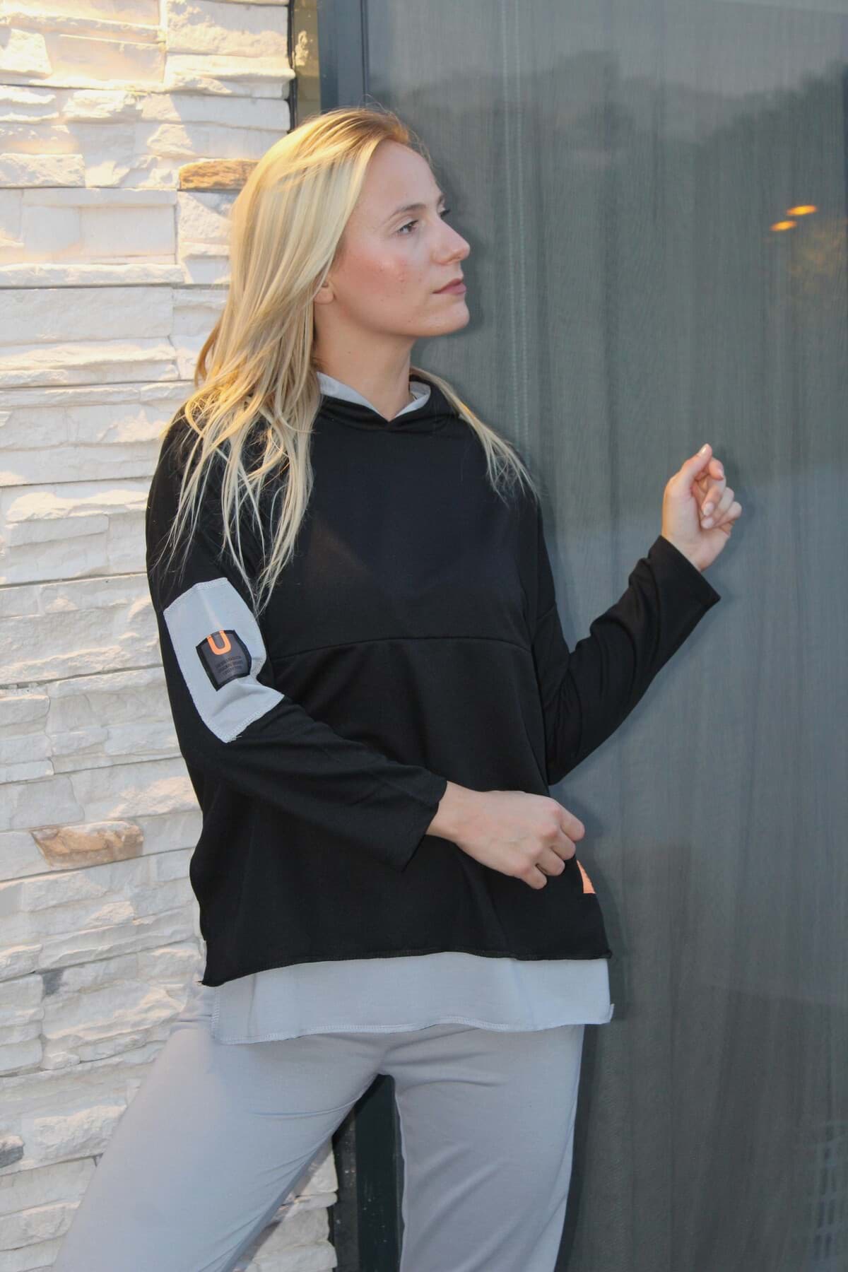 Armalı Eşofman Takımı Siyahgri - 1908.135. resmi