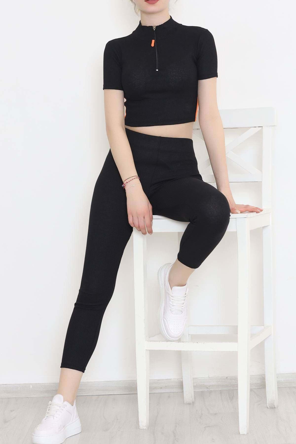 Fermuarlı Reflektör Takım Siyah - 11061.1567. resmi