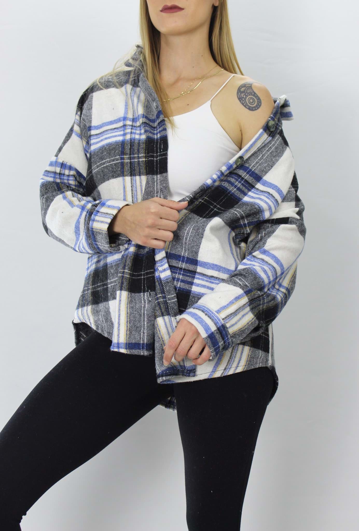 Oduncu Gömlek Siyahmavi - 1320.110 resmi