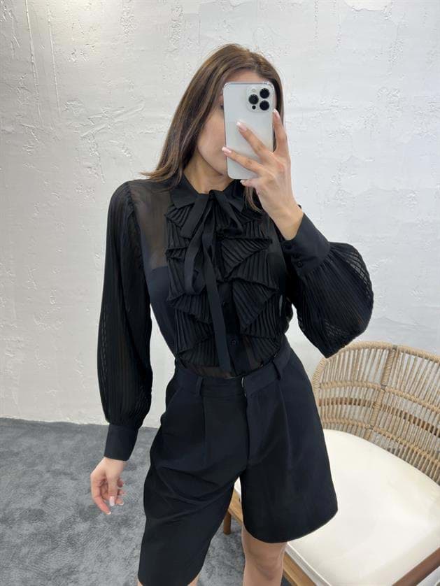 5535 GÖMLEK-SİYAH resmi