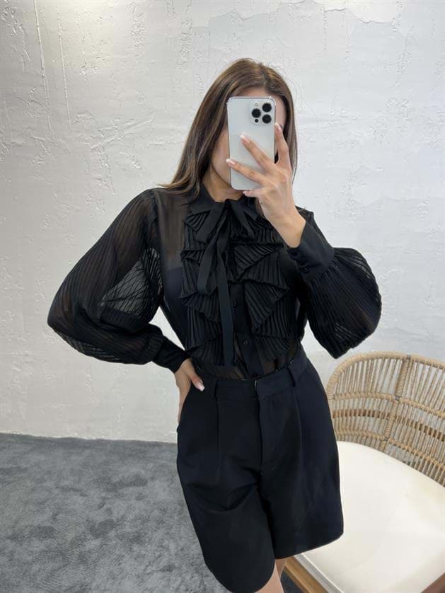 5535 GÖMLEK-SİYAH resmi