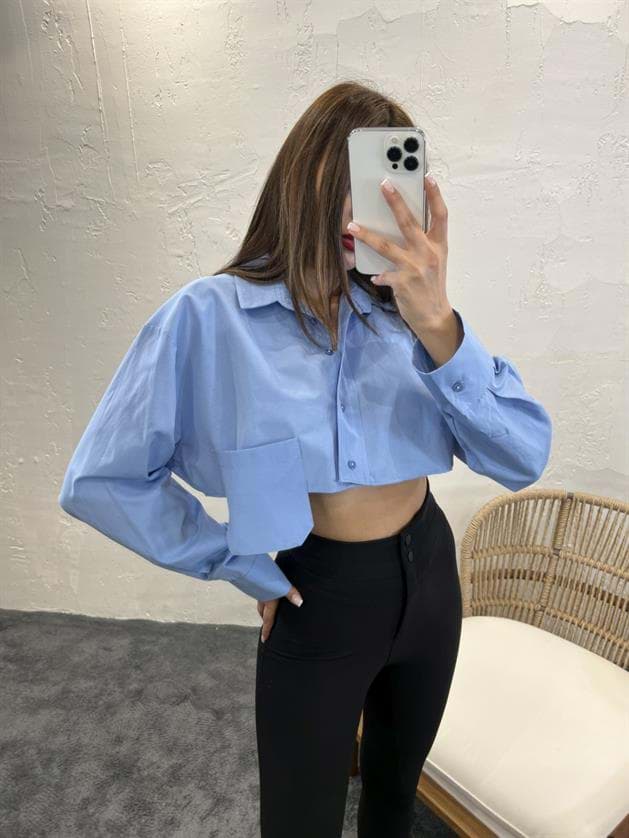 6454 GÖMLEK-MAVİ resmi