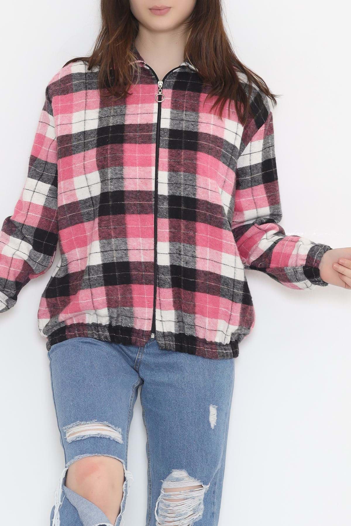 Fermuarlı Gömlek Pembesiyah - 11857.701. resmi