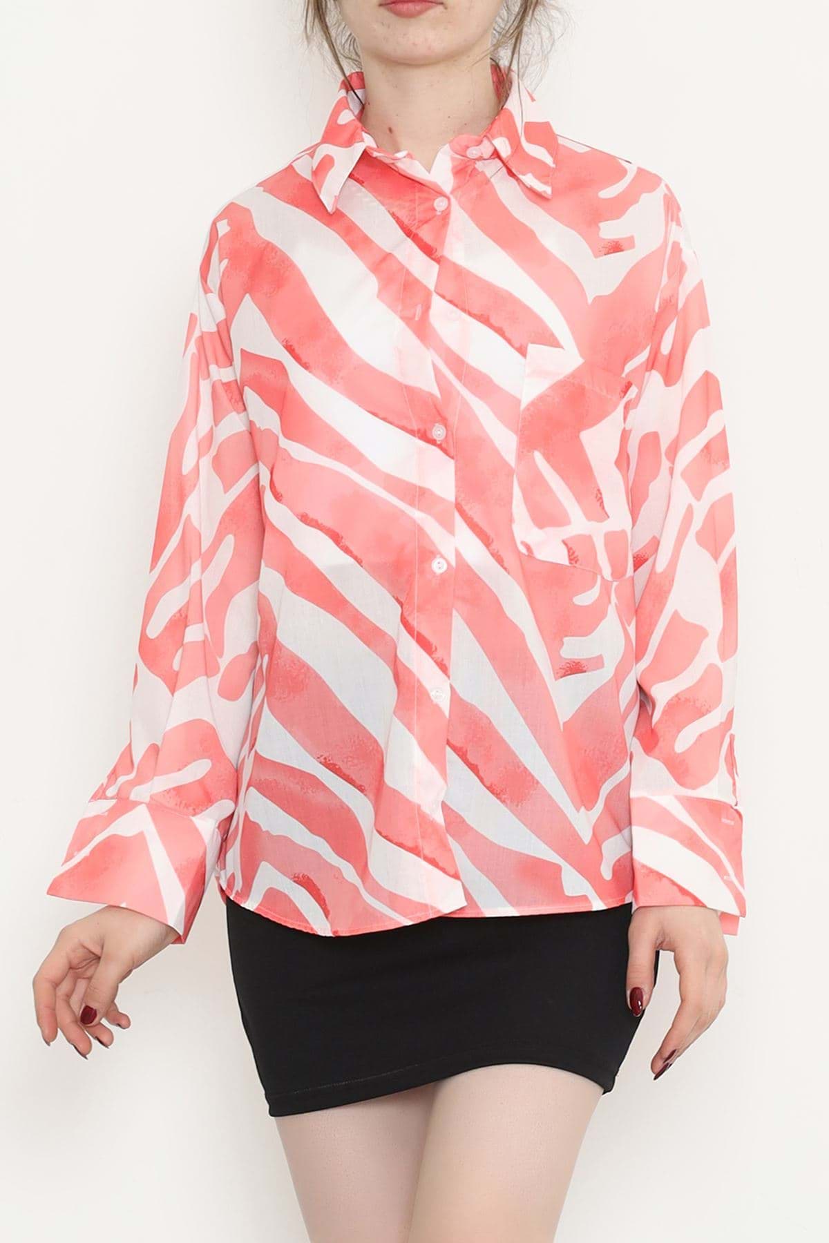 Picture of Vual patterned shirt pomegranate - 989.1247.