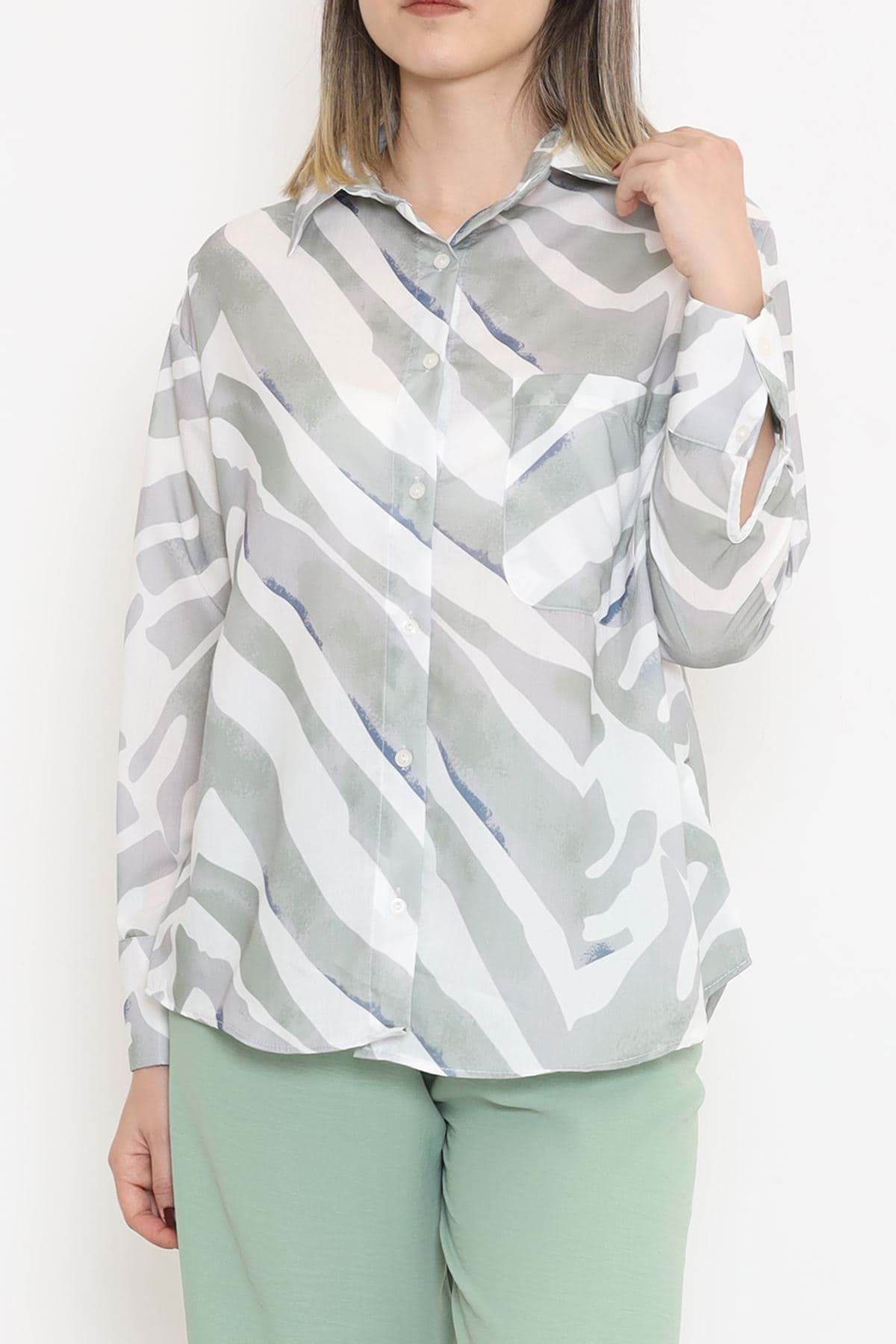 Picture of Vual patterned shirt Mint - 989.1247.