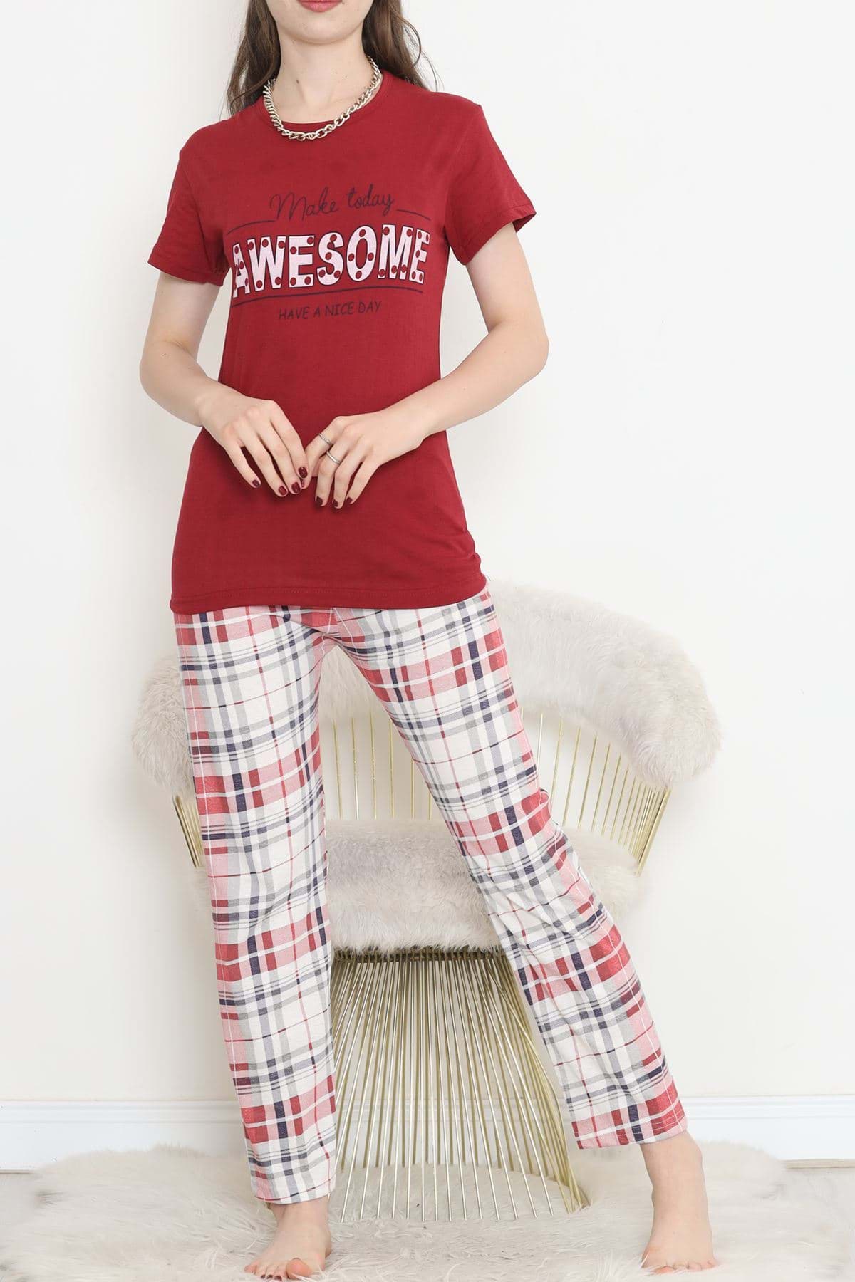 Picture of SUPPLY SHORT SOLD PAJAME SET Bordodesenli - 18500.1048.