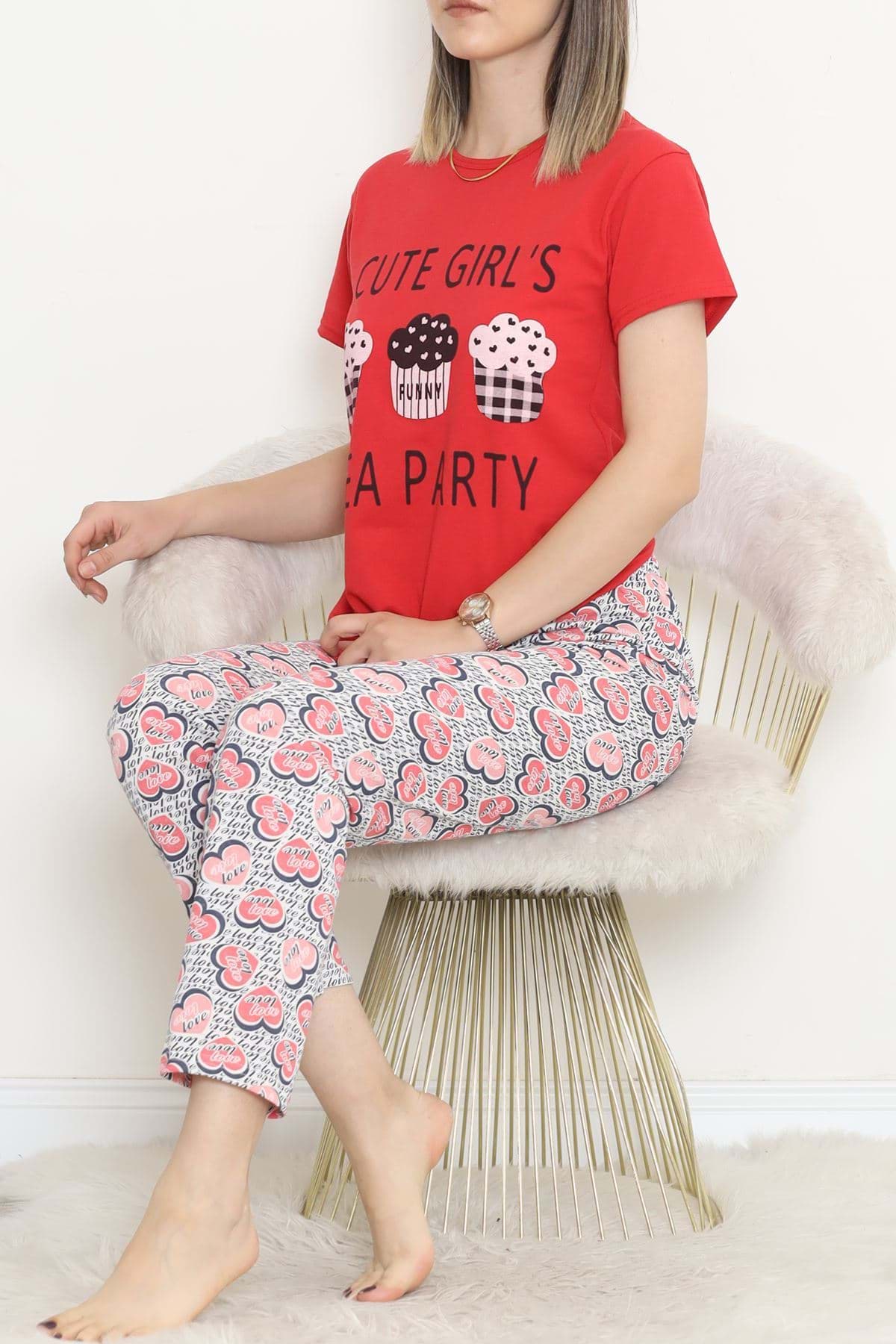 Picture of SUPPLY SHORT SOLD PAJAME SET Red - 18500.1048.