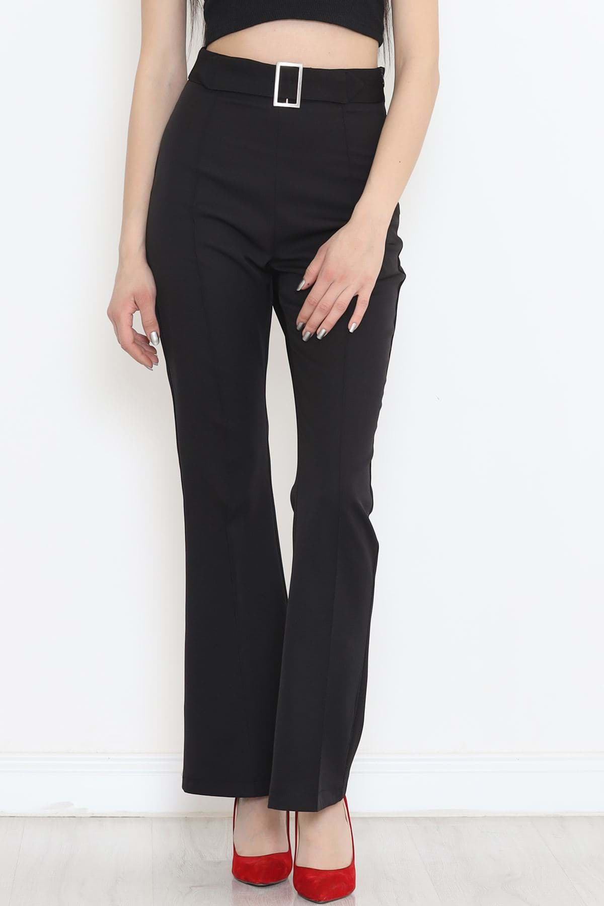 Kemer Toka Detaylı Pantolon Siyah - 20860.683. resmi
