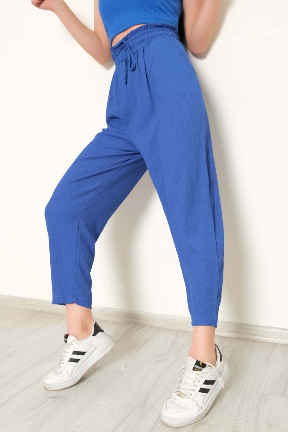 Beli Lastikli Pantolon Saks - 10534.1059. resmi