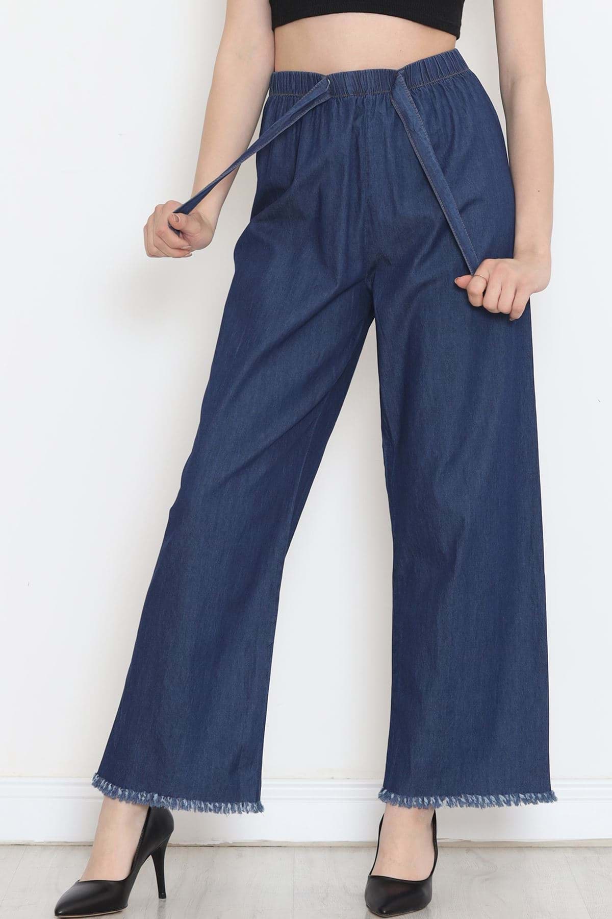 Paça Püsküllü Pantolon Koyumavi - 152477.299. resmi