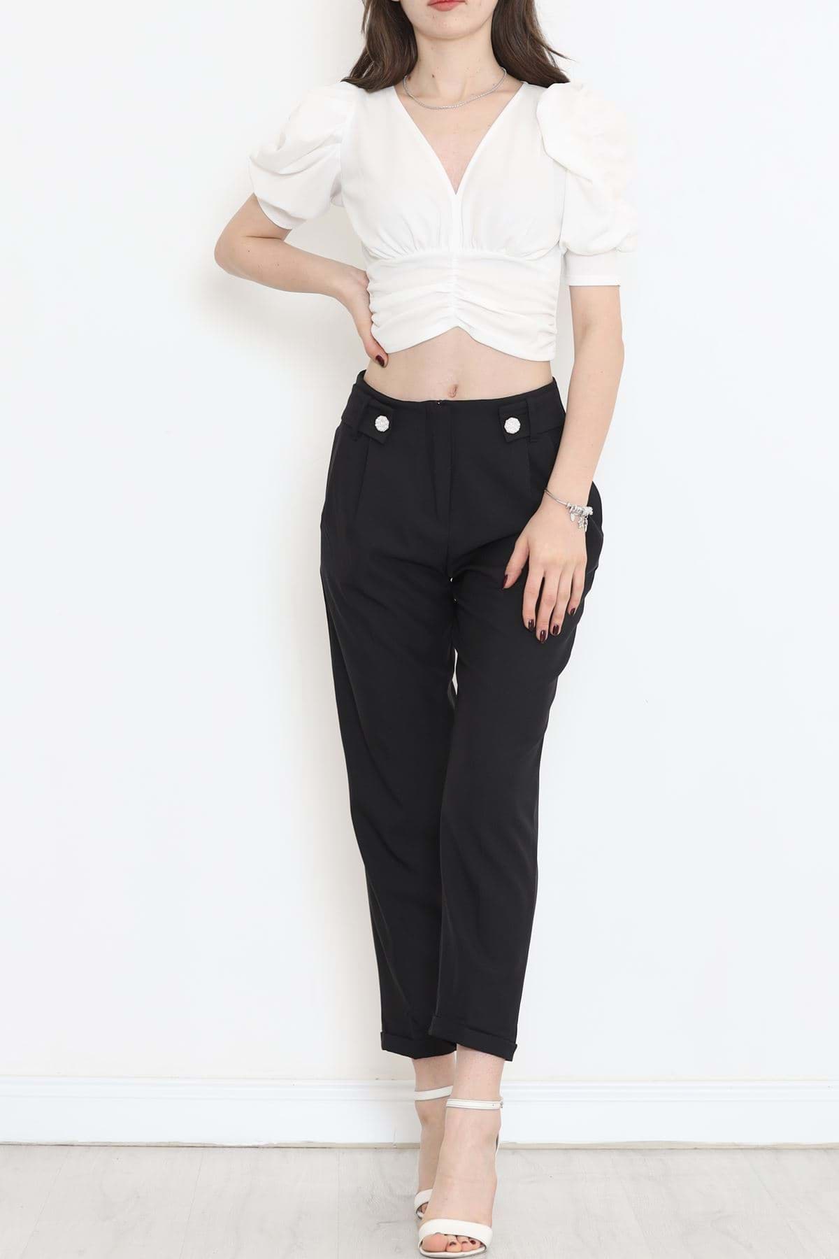 Duble Paça Pantolon Siyah - 20872.683. resmi