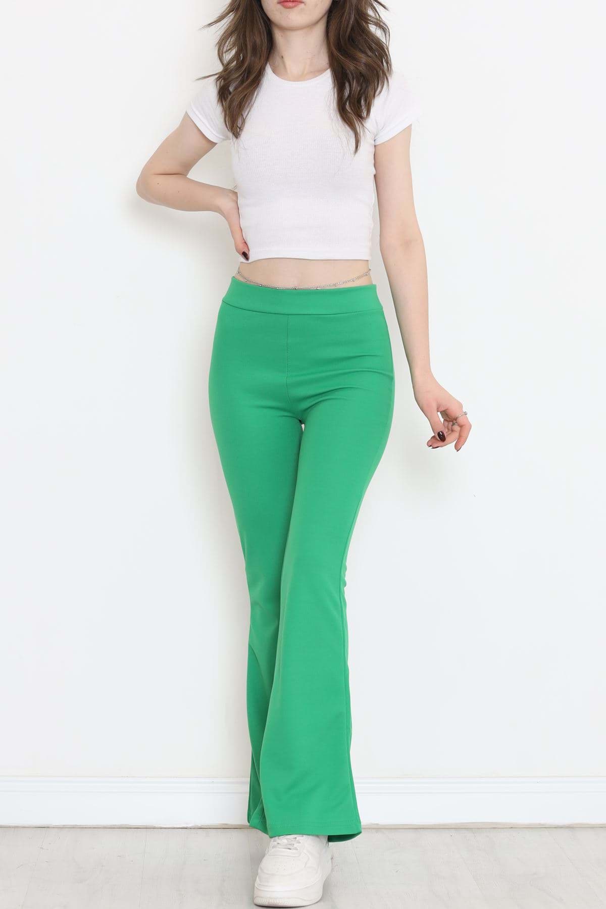 İspanyol Paça Pantolon Açıkyeşil - 16703.1355. resmi