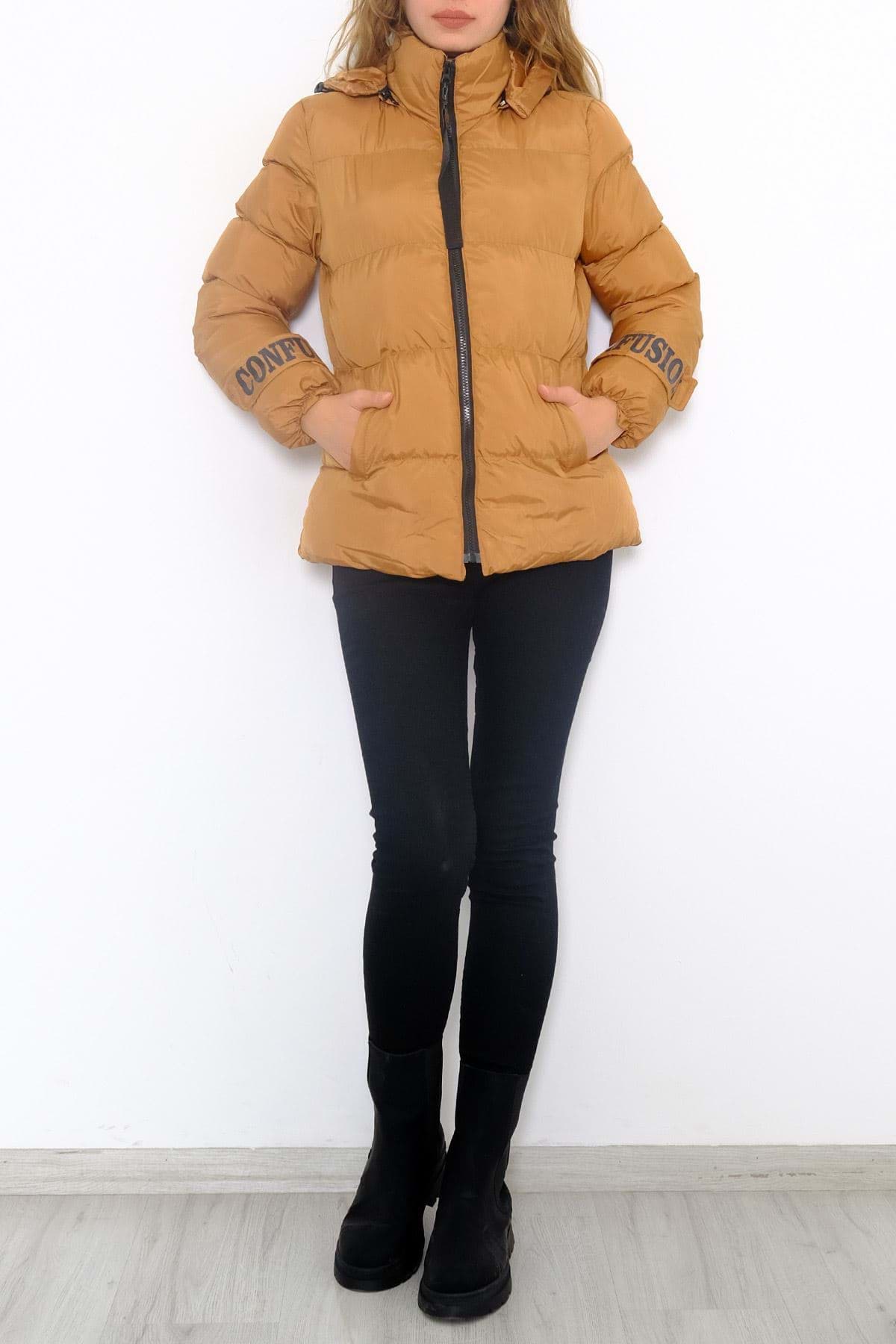 Kapşonlu Şişme Mont Taba - 5110.1555. resmi