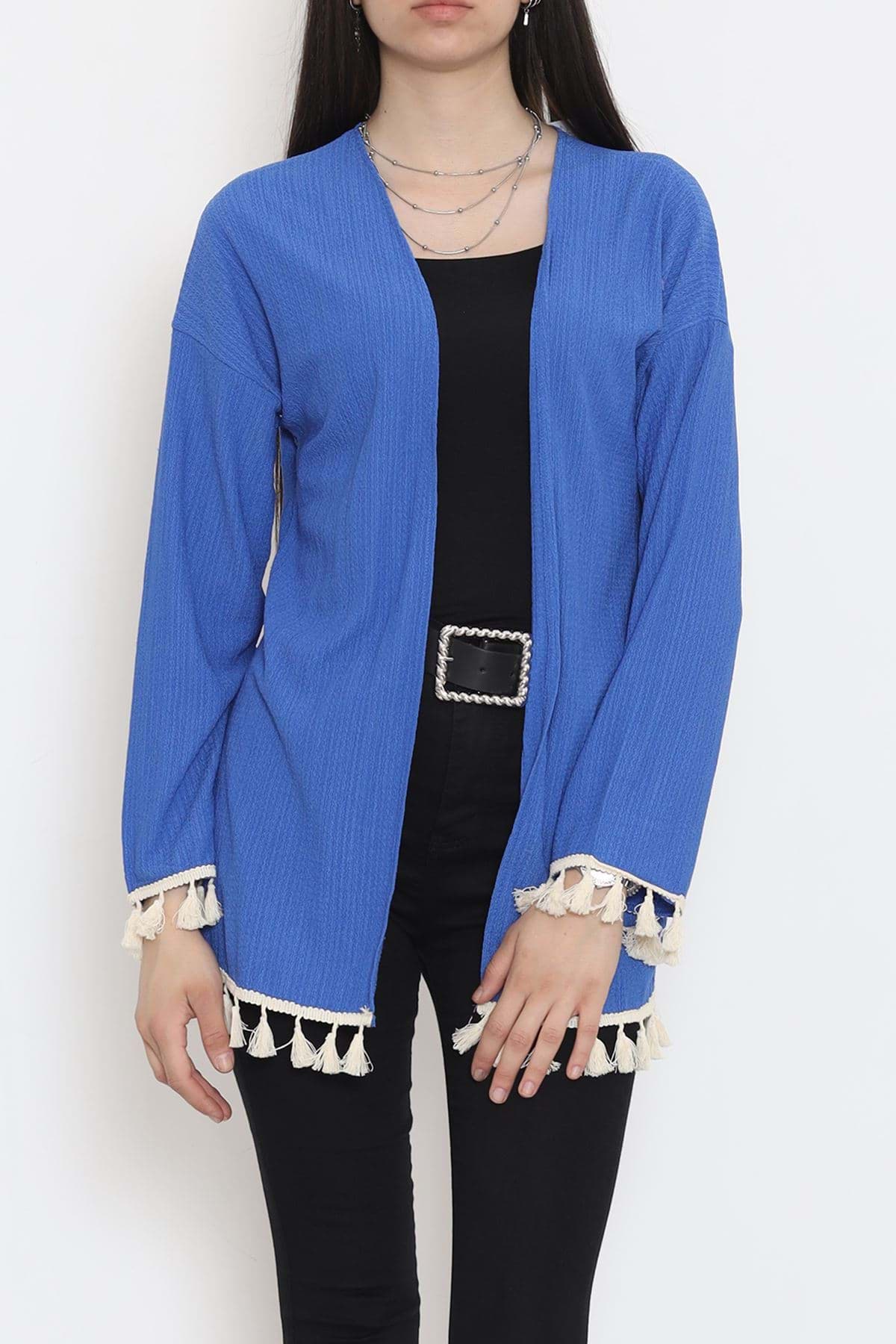 Ponponlu Kimono Saks - 12577.631. resmi