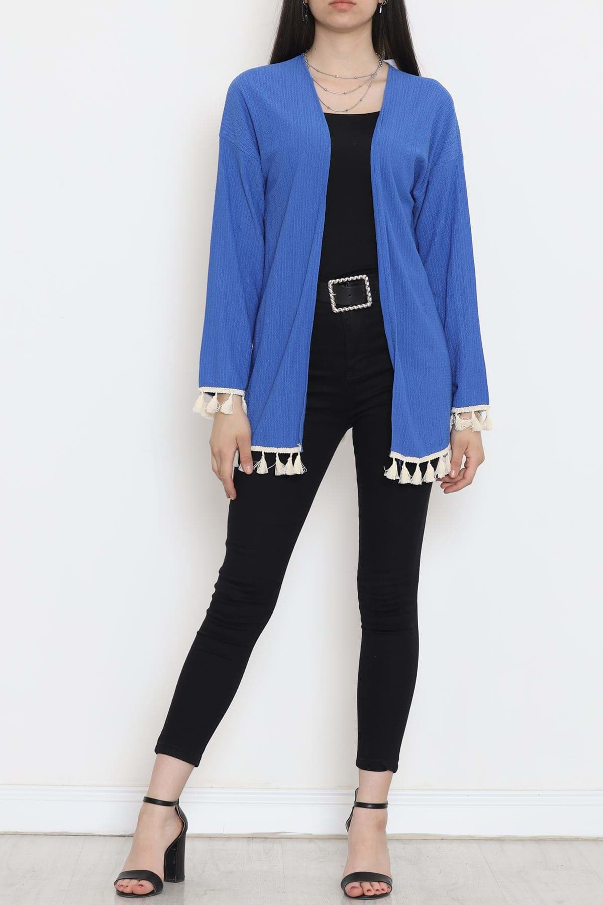 Ponponlu Kimono Saks - 12577.631. resmi