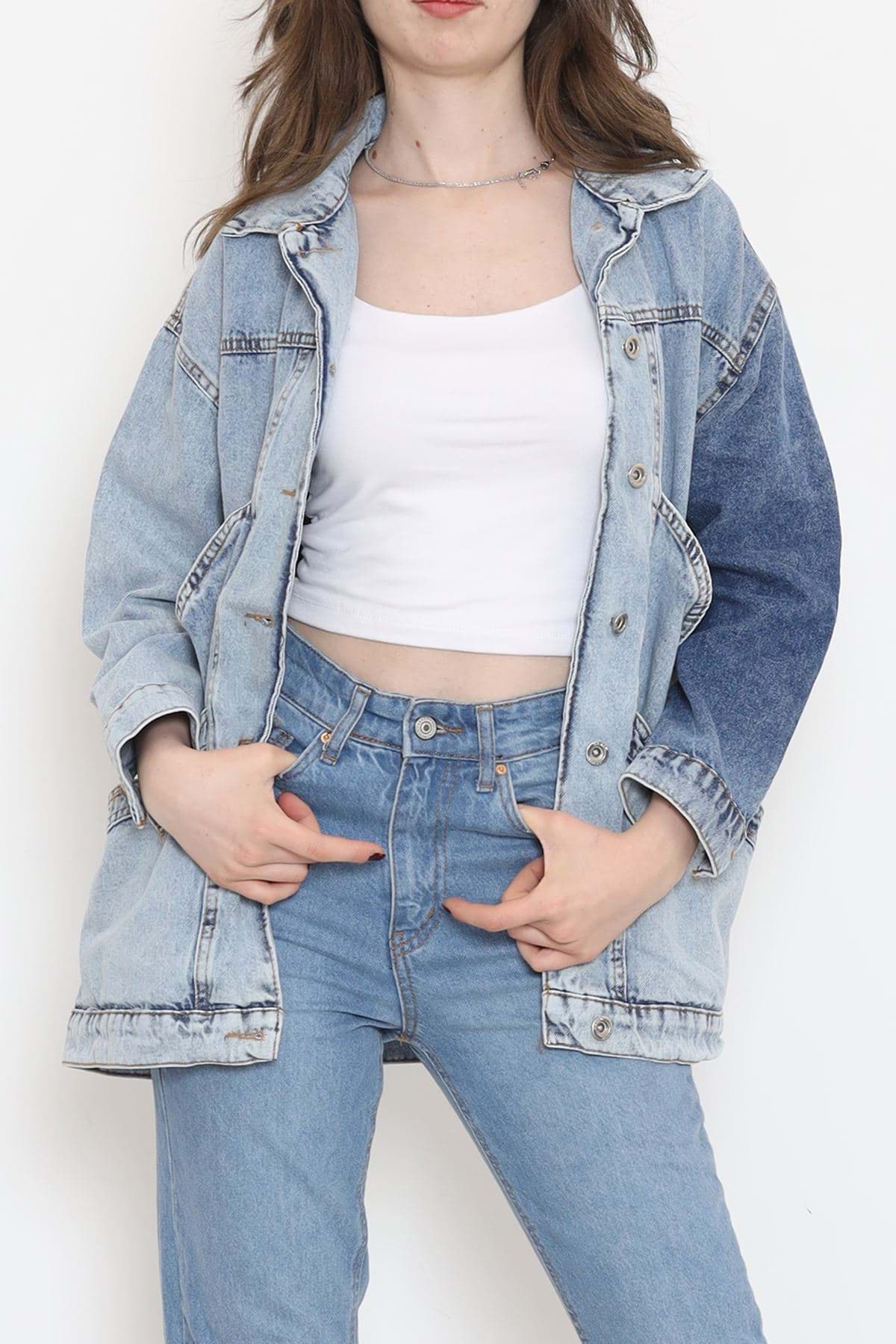 Oversize Kot Ceket Buzmavi - 10002.1778. resmi