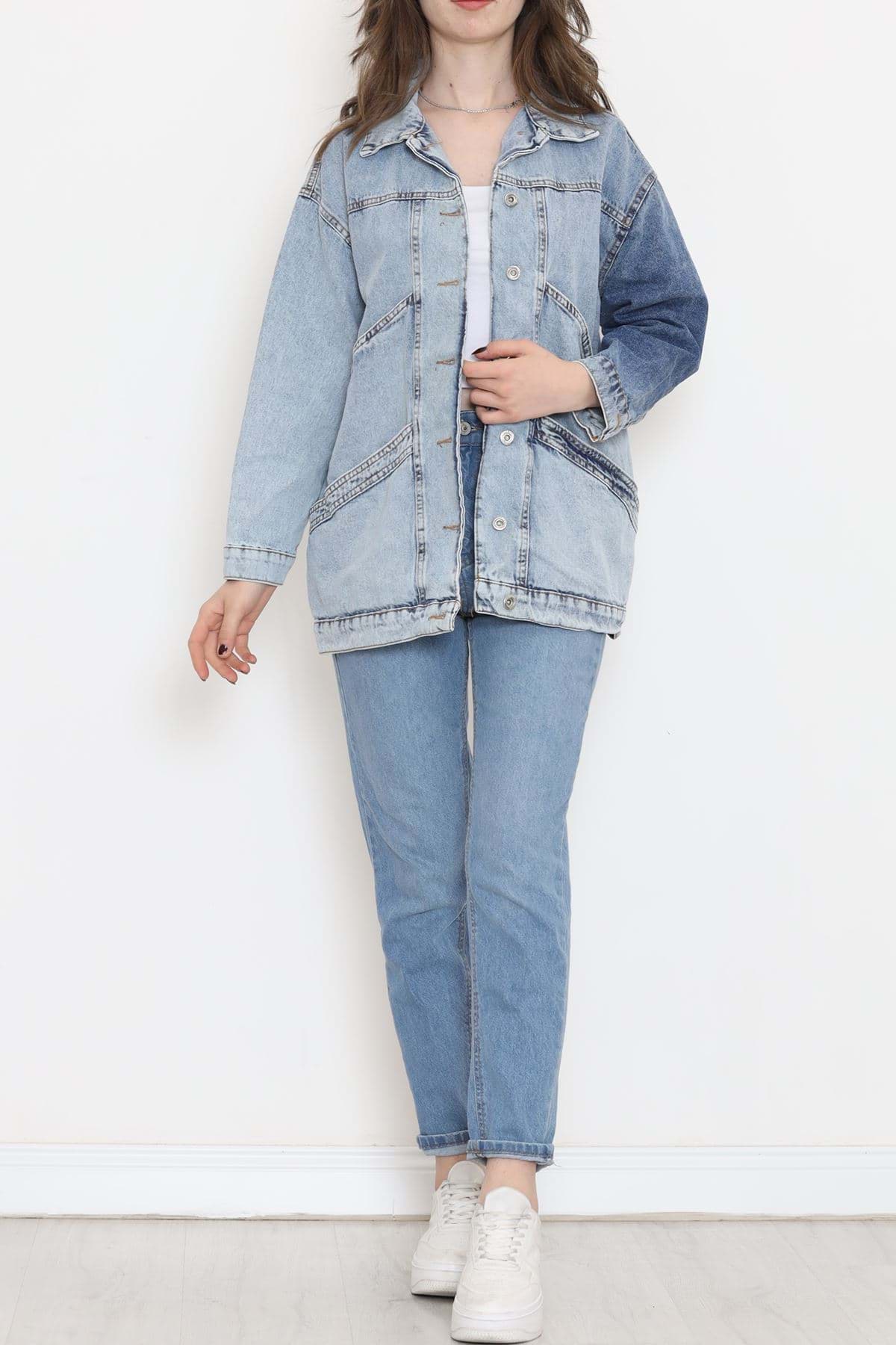 Oversize Kot Ceket Buzmavi - 10002.1778. resmi