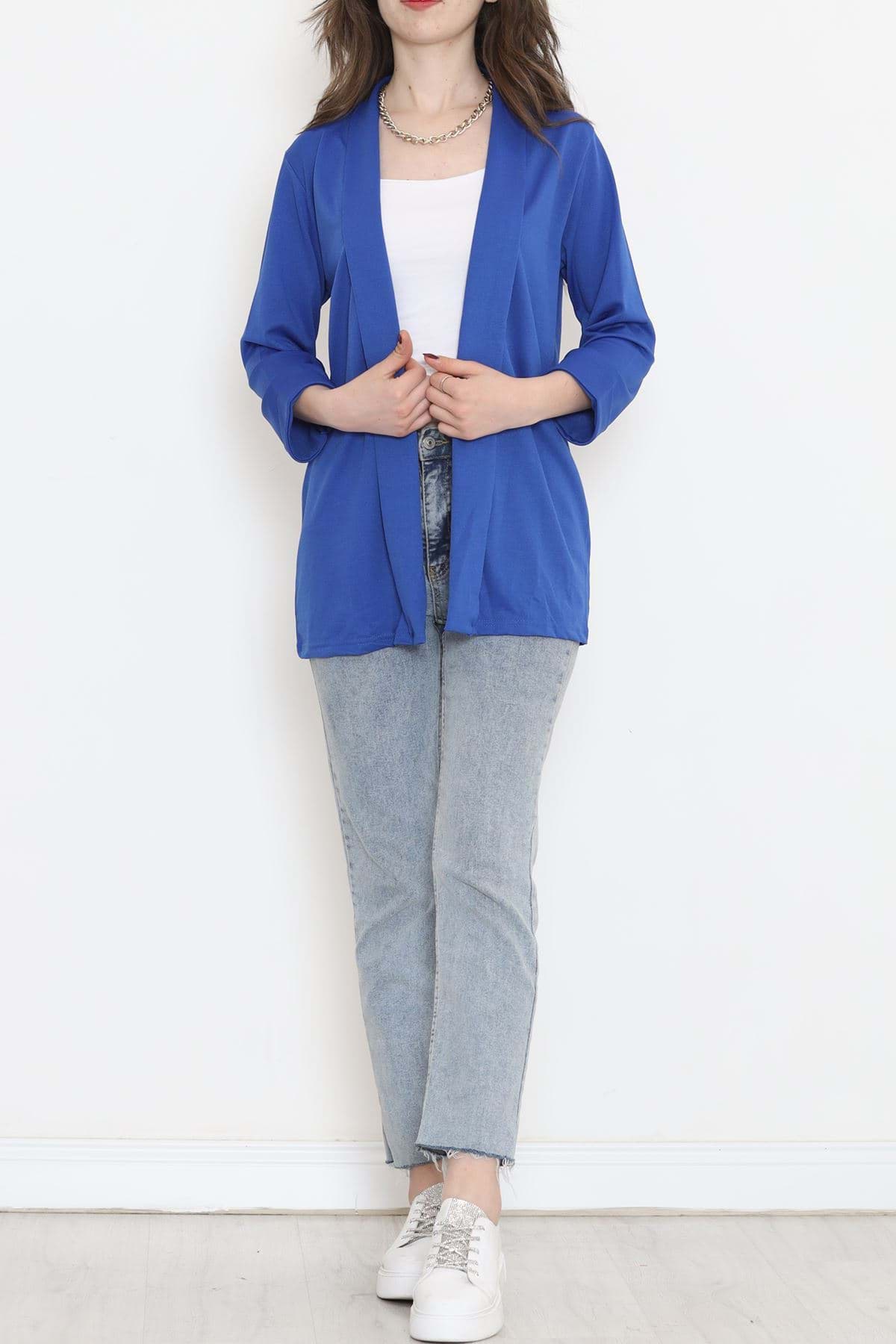 Örme Krep Ceket Saks - 1185.1095. resmi