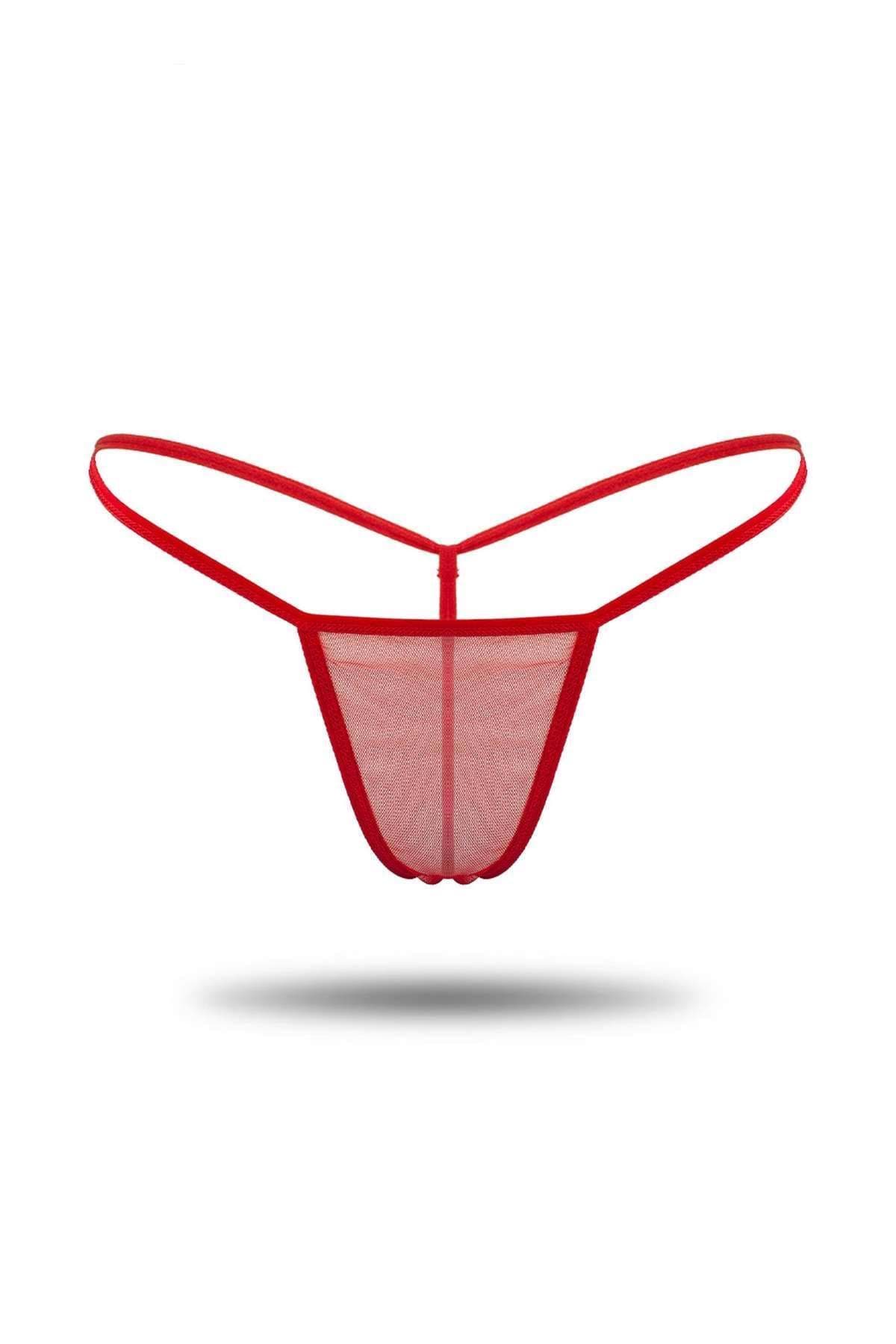 Tül Tanga Külot Kırmızı - 1161.1364. resmi