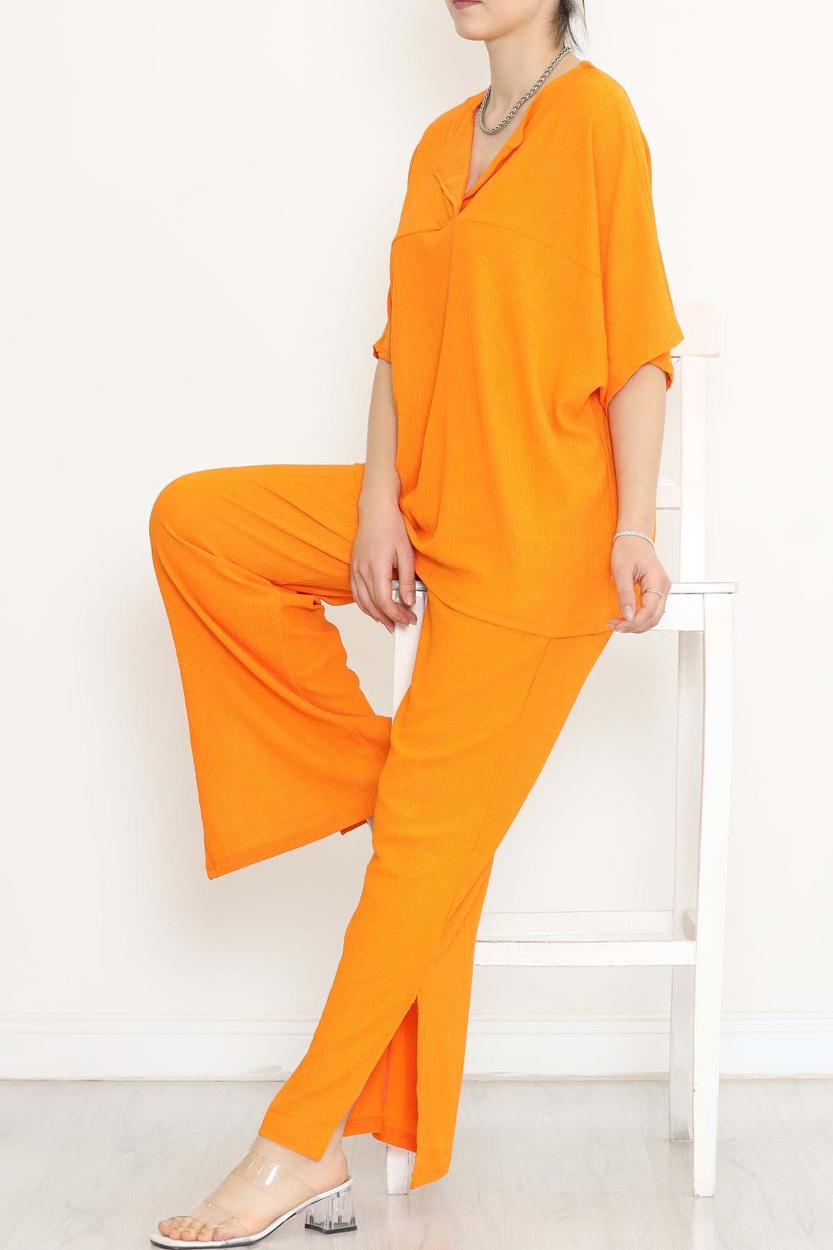 Kruvaze Yaka Takım Turuncu - 6782.1254. resmi