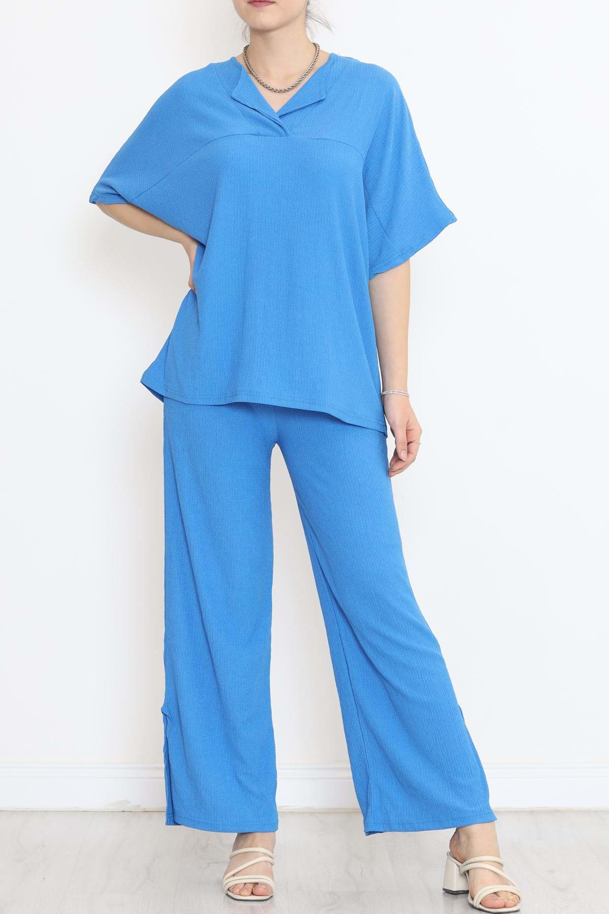 Kruvaze Yaka Takım Mavi - 6782.1254. resmi