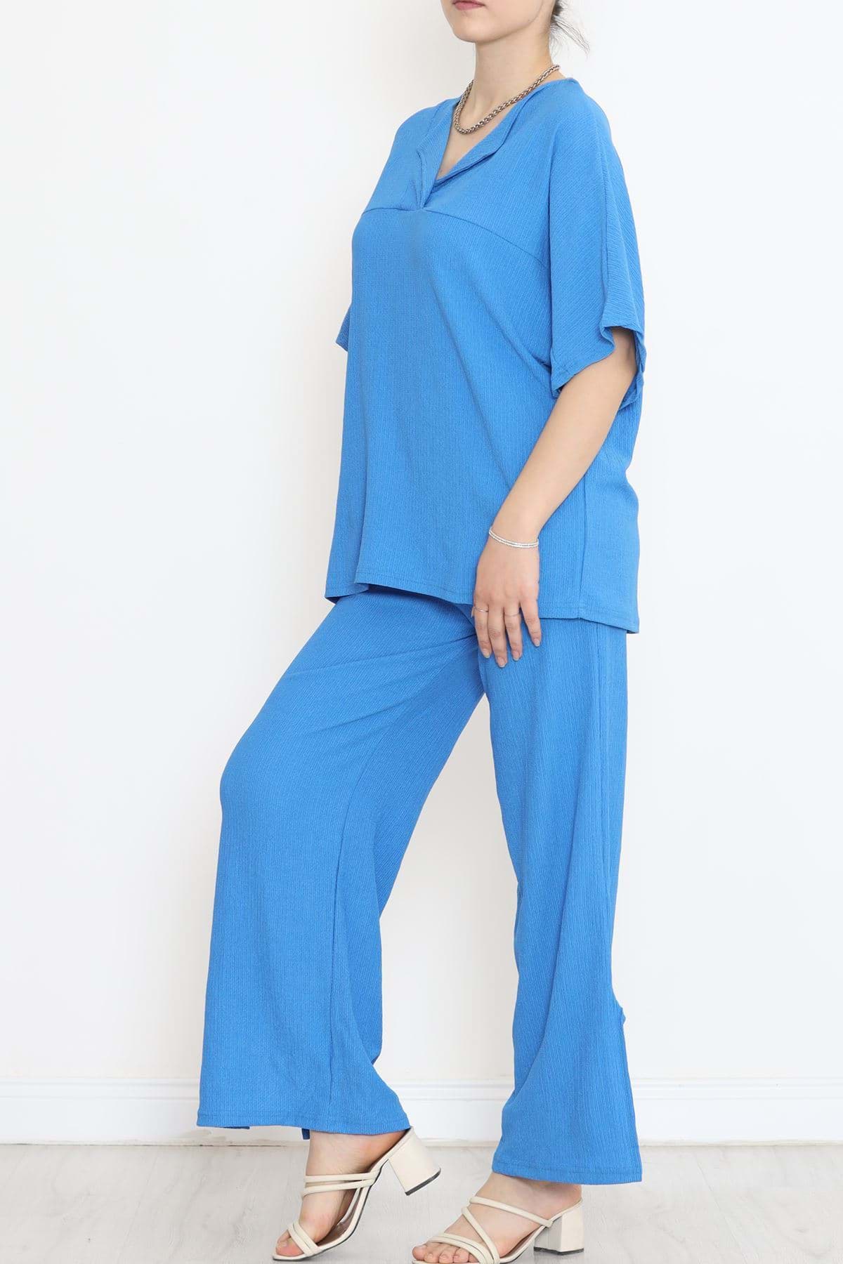 Kruvaze Yaka Takım Mavi - 6782.1254. resmi