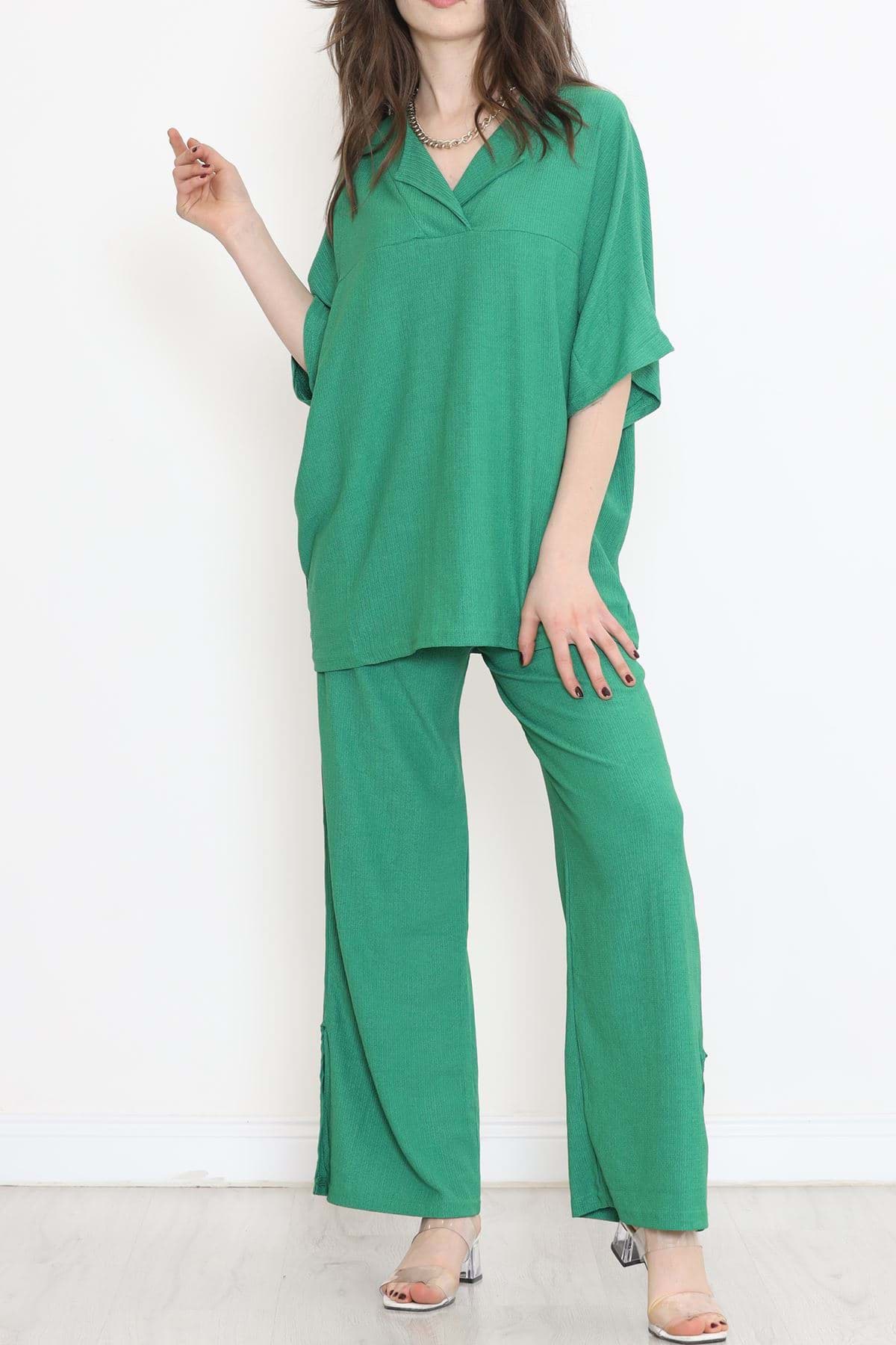 Kruvaze Yaka Takım Yeşil - 6782.1254. resmi