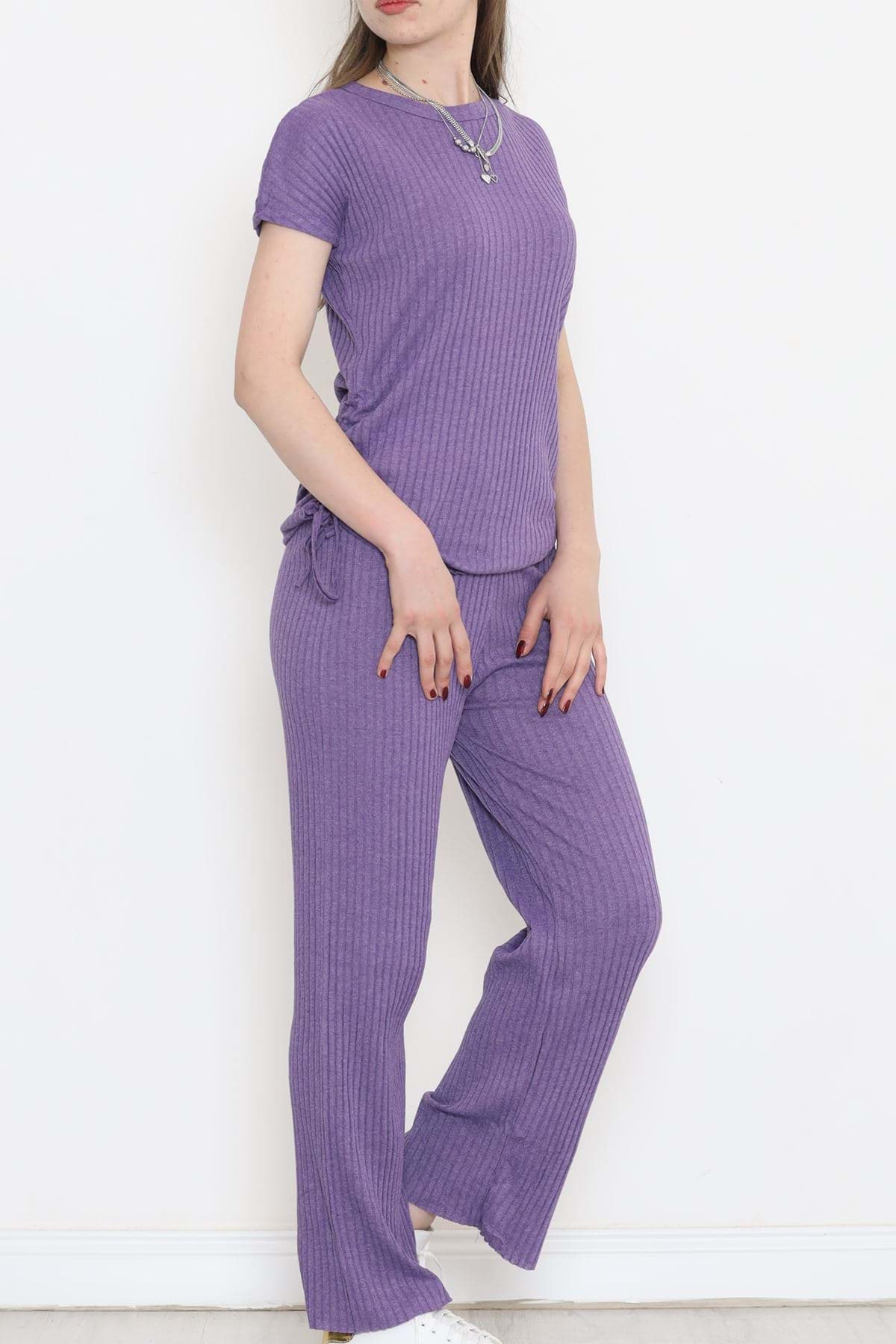 Yan Büzgülü Takım Mor - 11231.1567. resmi