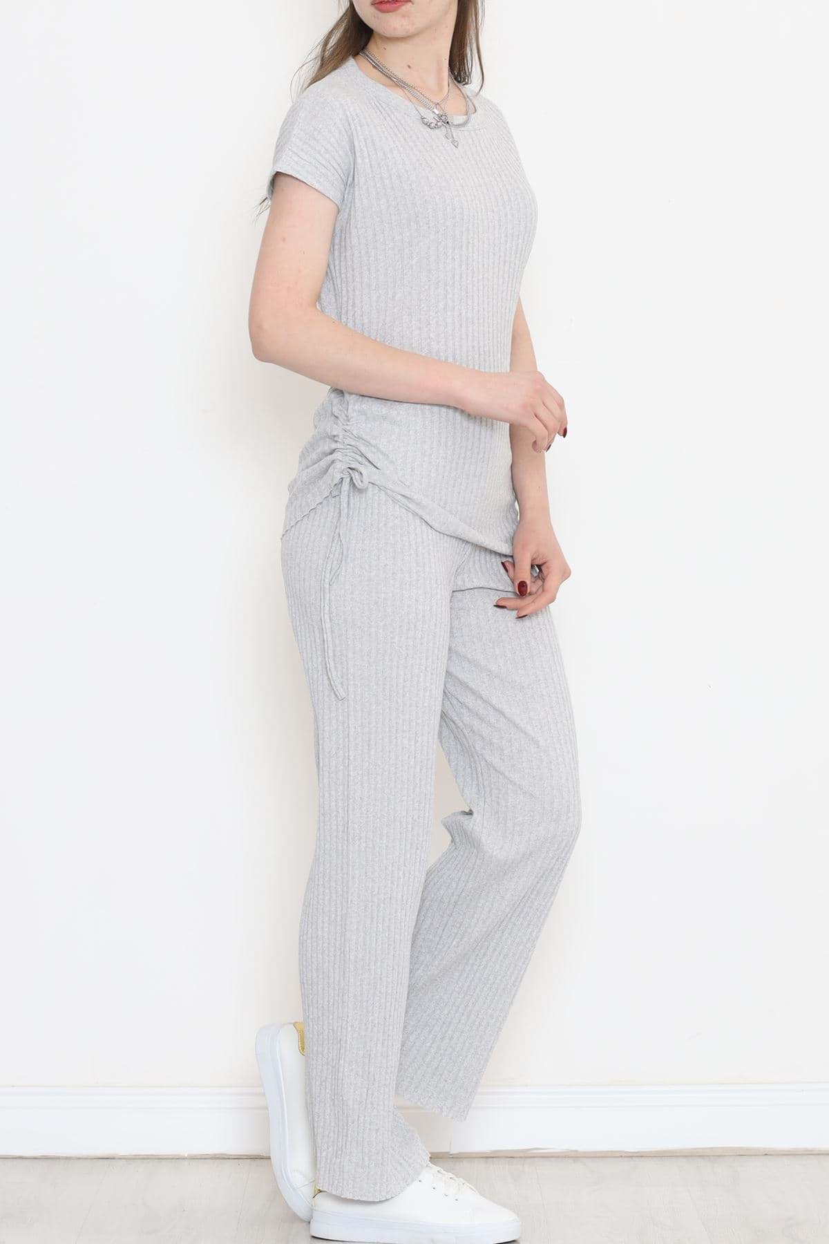 Yan Büzgülü Takım Açıkgri - 11231.1567. resmi