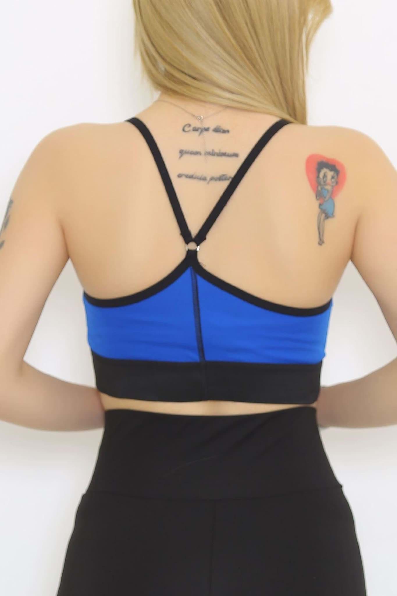 İp Askılı Sporcu Büstiyer Mavi - 9021.125. resmi