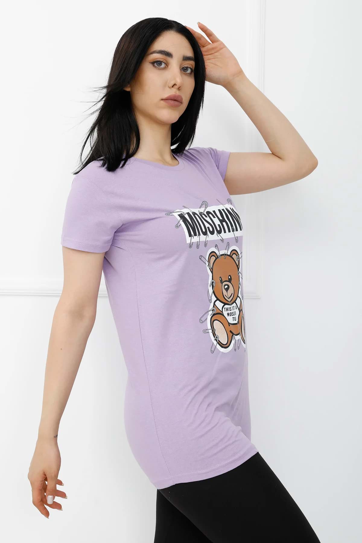 Baskılı Tshirt AçıkMor - 310.623. resmi