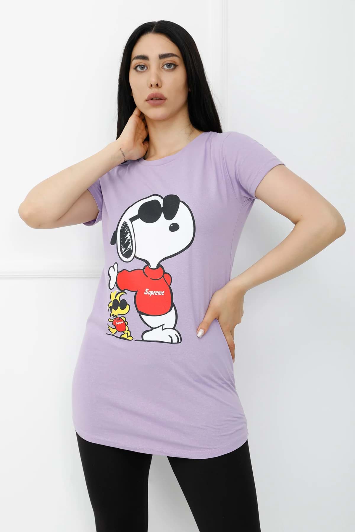 Baskılı Tshirt Mor - 310.623. resmi