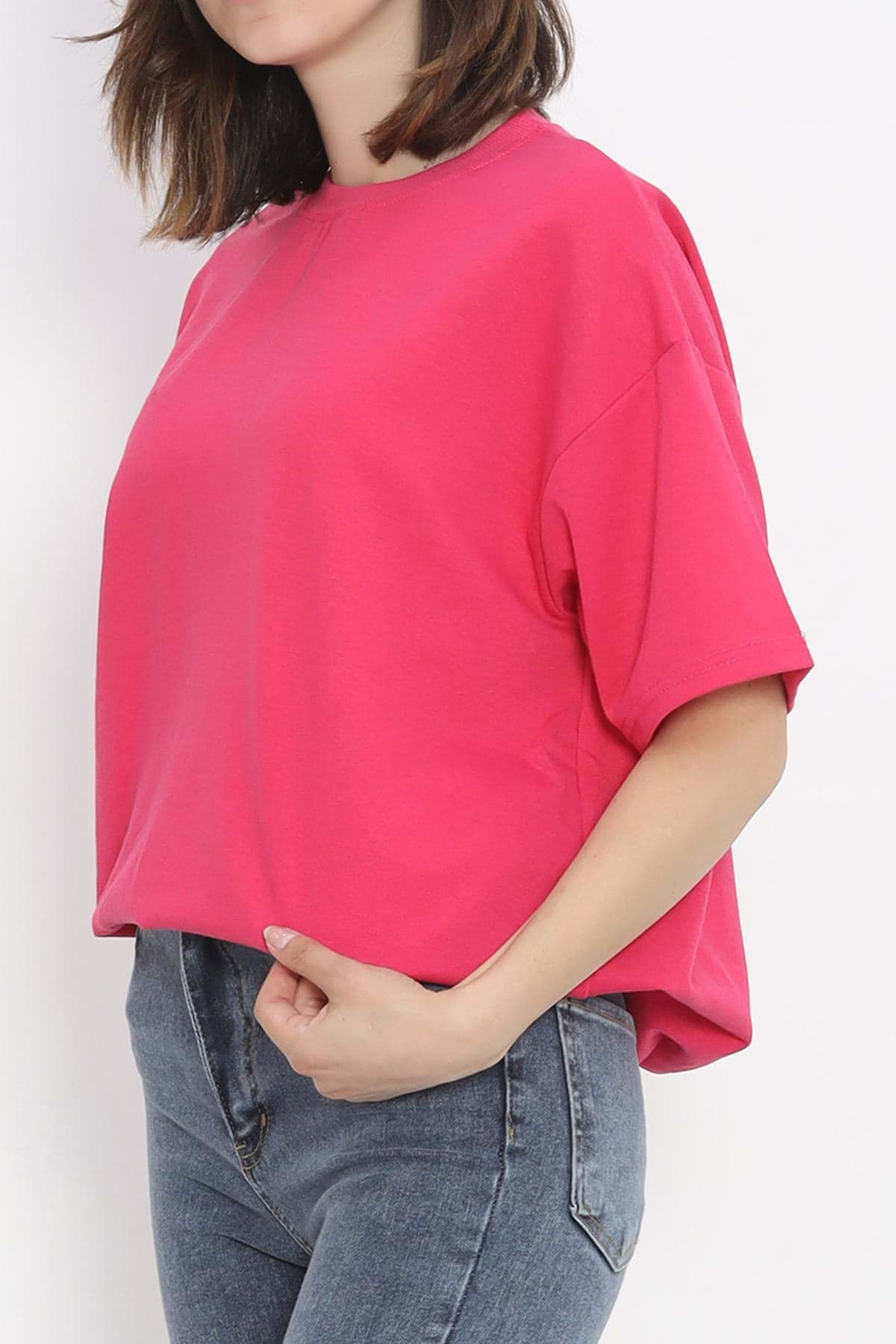 İki İplik Tişört Koyupembe - 1633.751. resmi