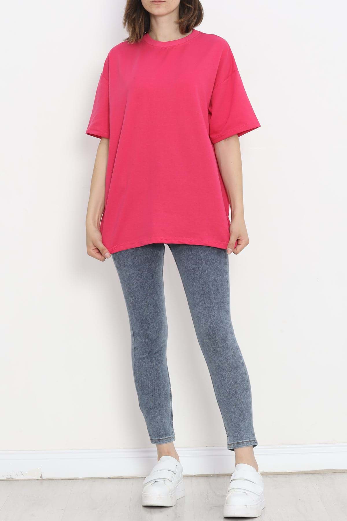 İki İplik Tişört Koyupembe - 1633.751. resmi