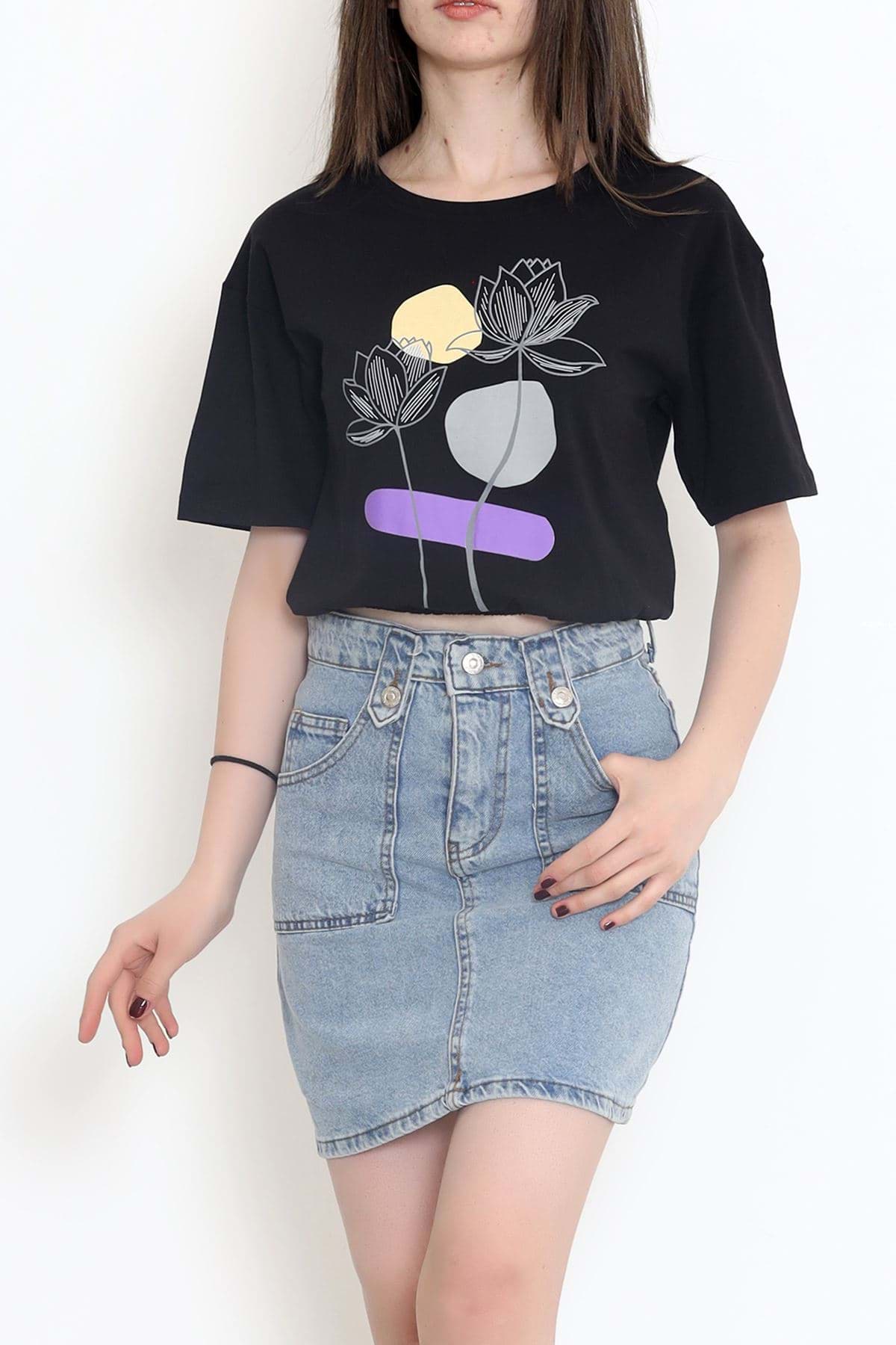 Beli Lastikli Tişört Siyah - 16551.1567. resmi