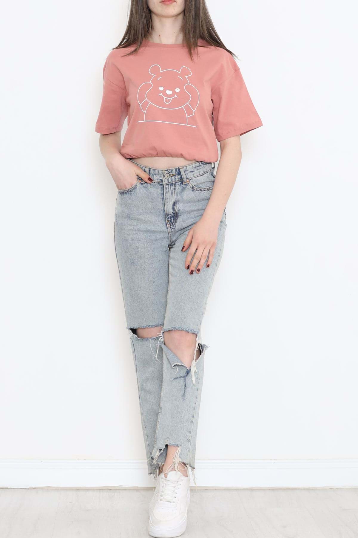 Beli Lastikli Tişört Gülkurusu - 16541.1567. resmi