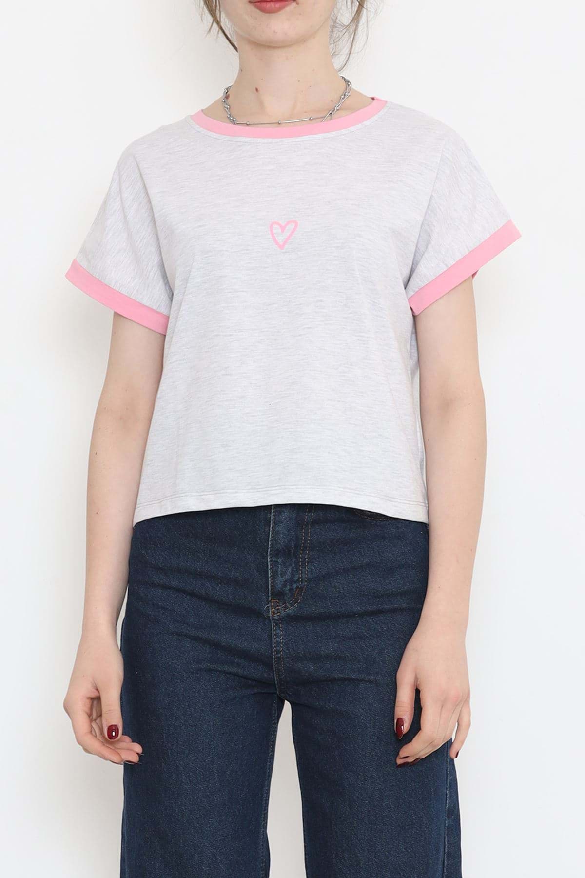 Baskılı Tişört Gri - 16554.1567. resmi