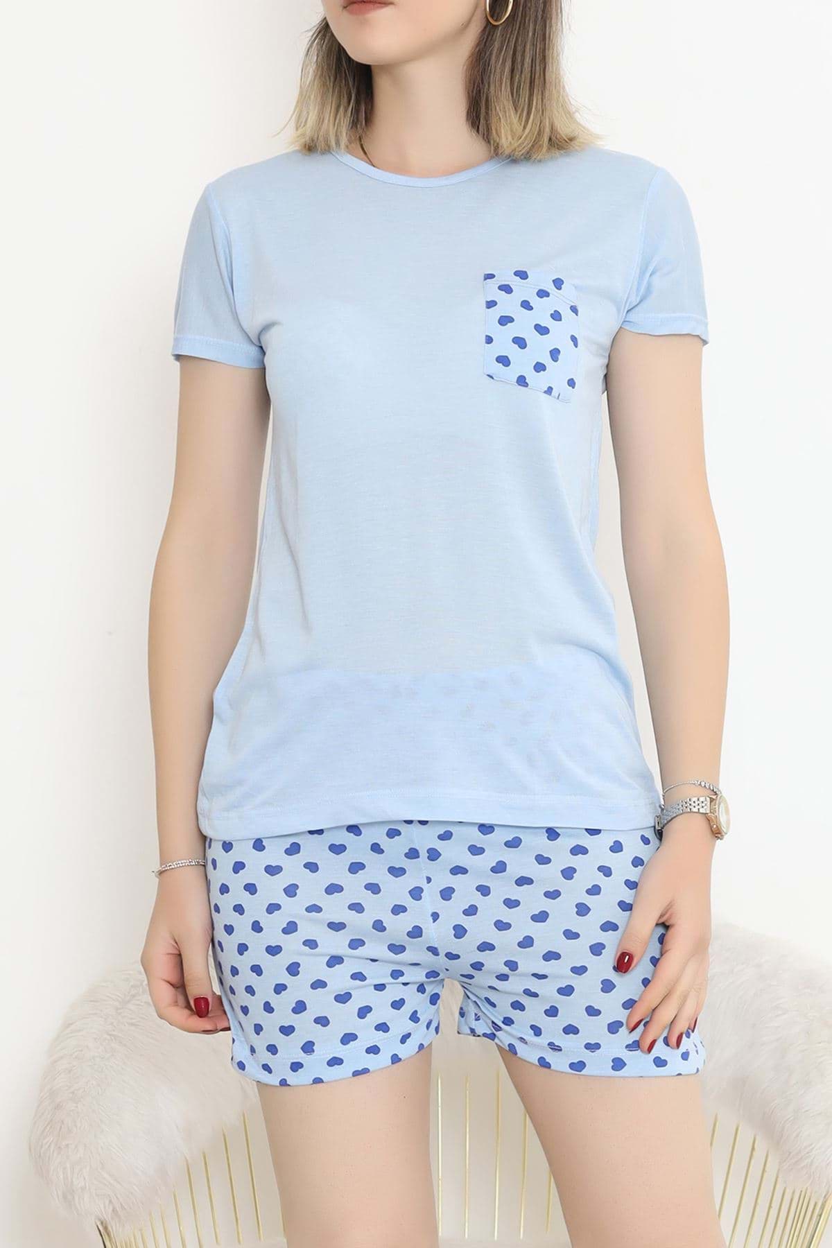 Poliviskon Şortlu Kısa Kollu Takım Mavilaci - 875.1287. resmi