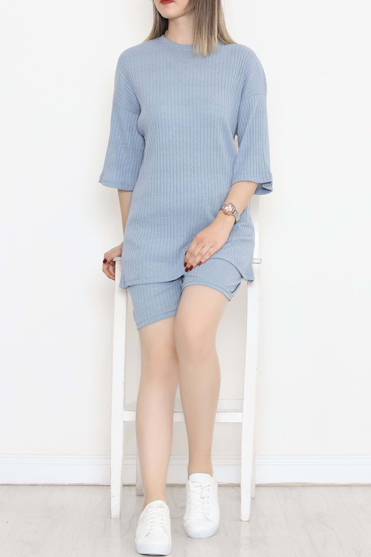 Fitilli Şortlu Takım Bebemavi - 18475.1567. resmi