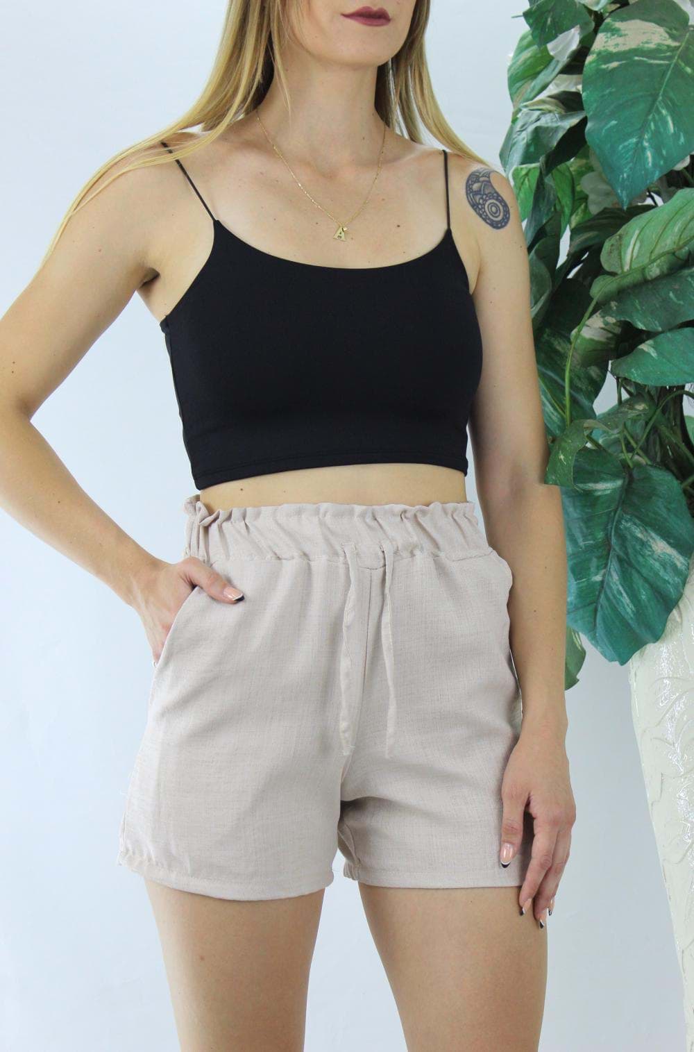 Keten Şort Camel - 1294.80 resmi