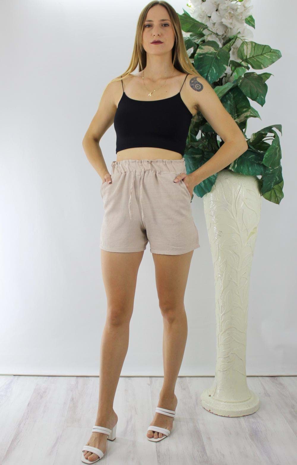 Keten Şort Camel - 1294.80 resmi