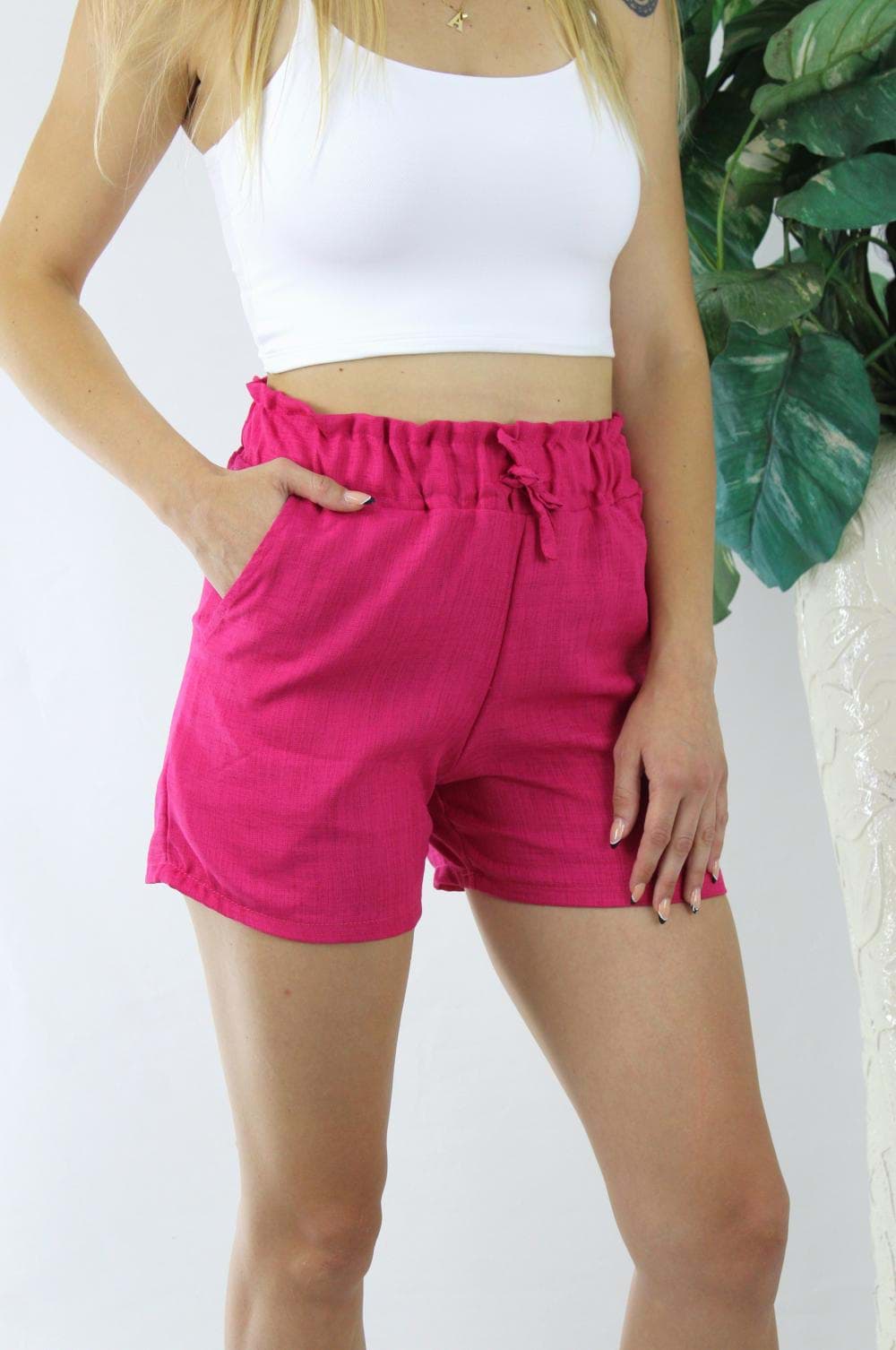 Keten Şort Fuşya - 1294.80 resmi