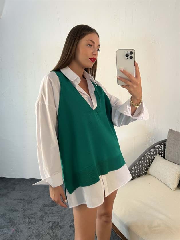 3498 SÜVETER-YEŞİL resmi